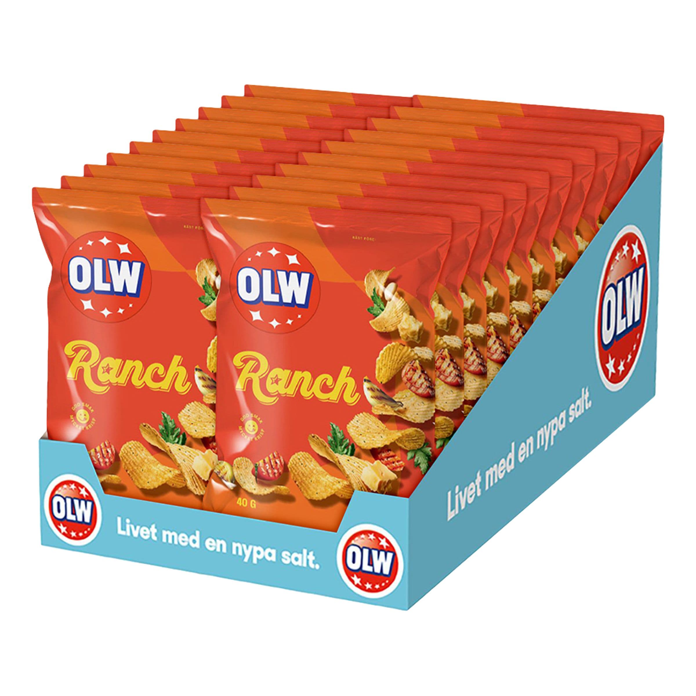 OLW Ranch Mini Suurpakkaus - 20 x 40 g – ERT Godis Bulk