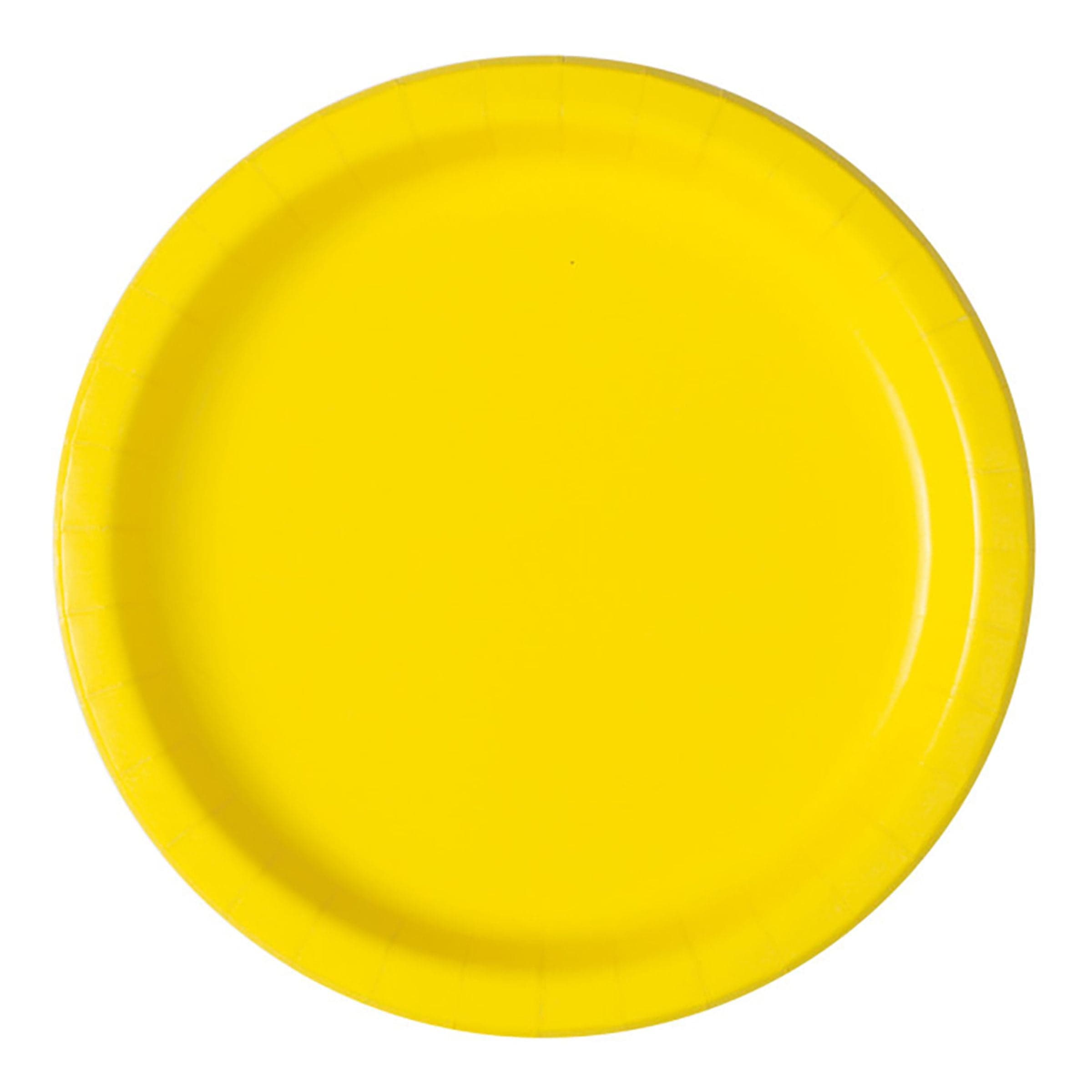 Pahvilautaset Keltainen - 8-pakkaus – Unique Party