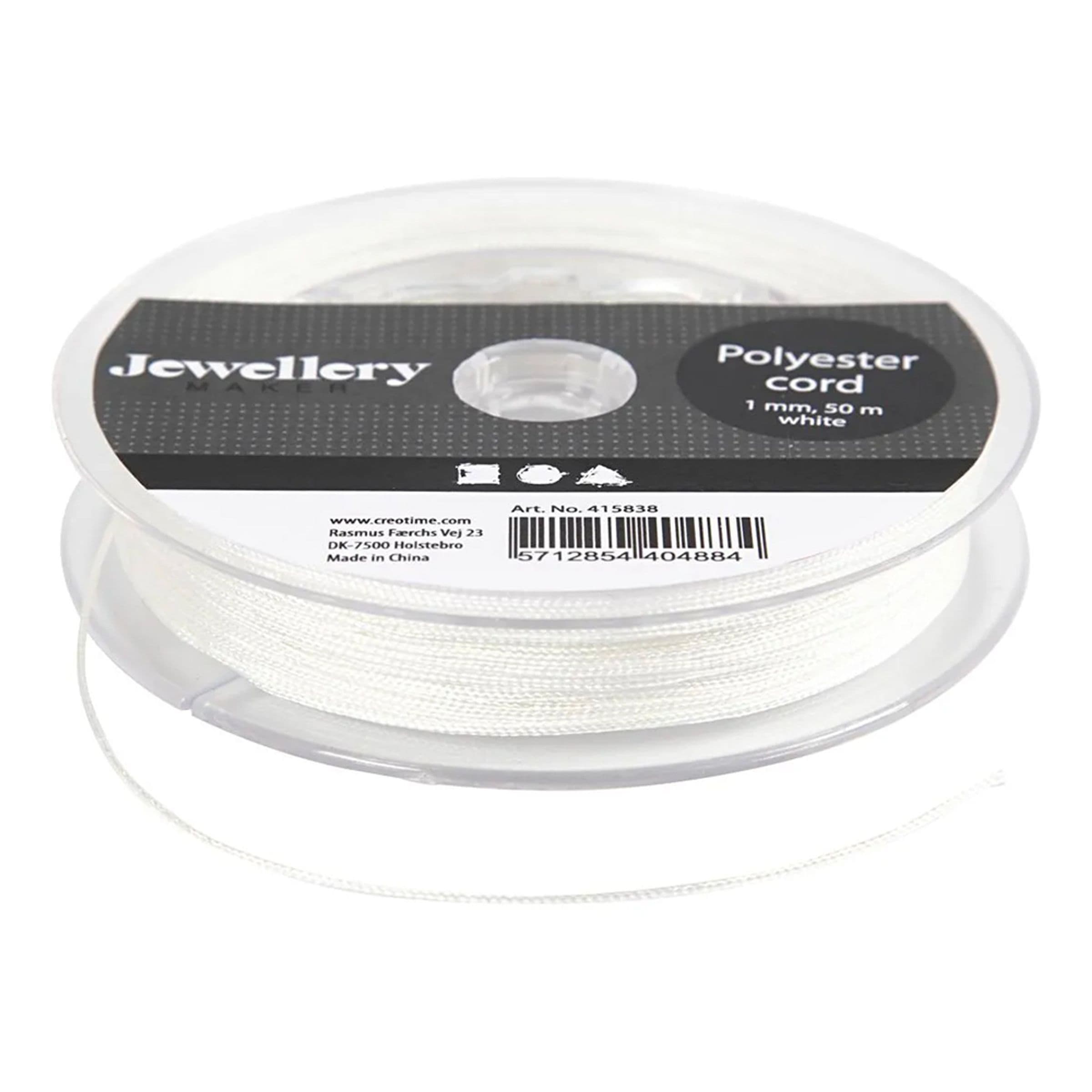 Polyesterinauha Valkoinen - 50 m – CC Hobby