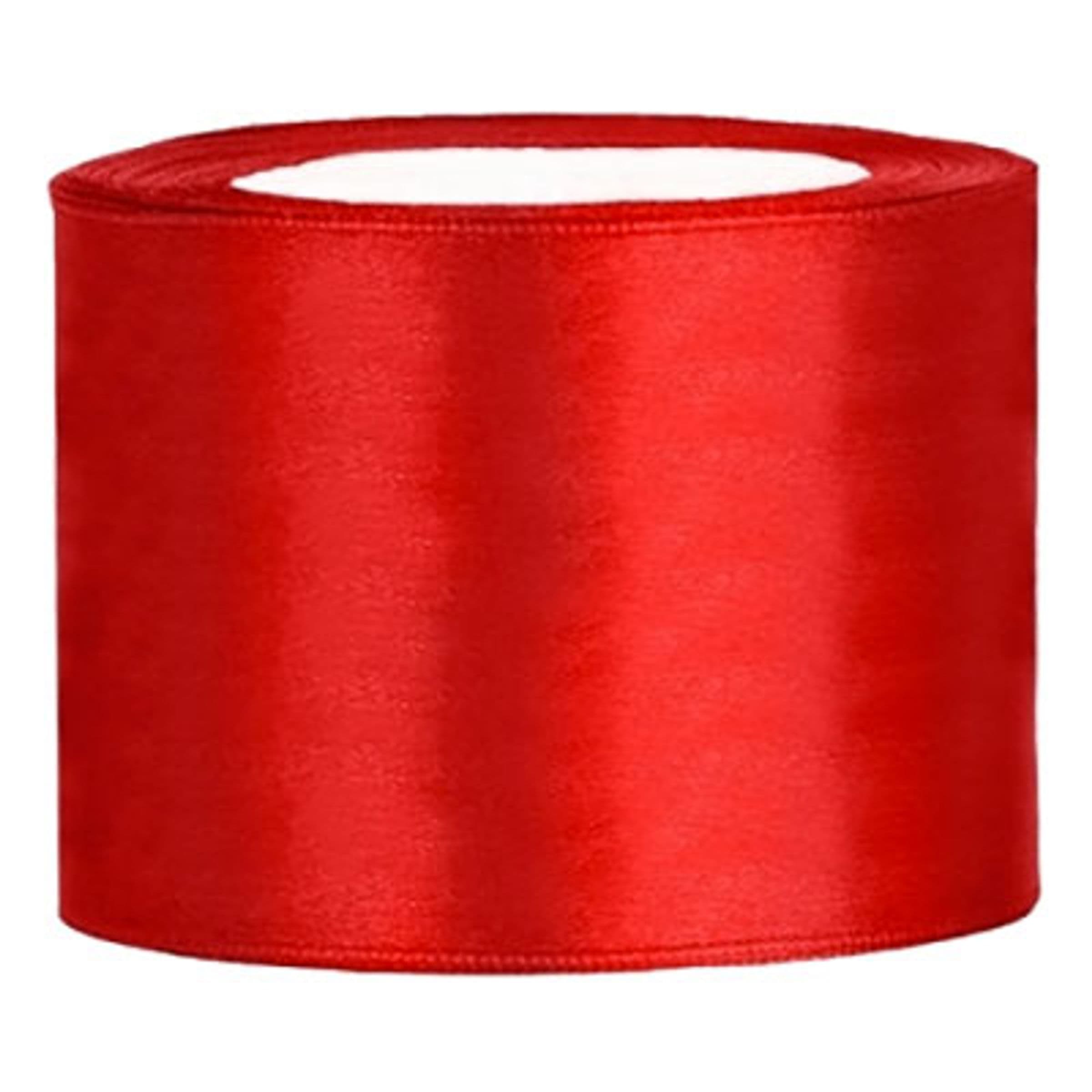 Satiininauha Punainen - 25mm x 25m – PartyDeco