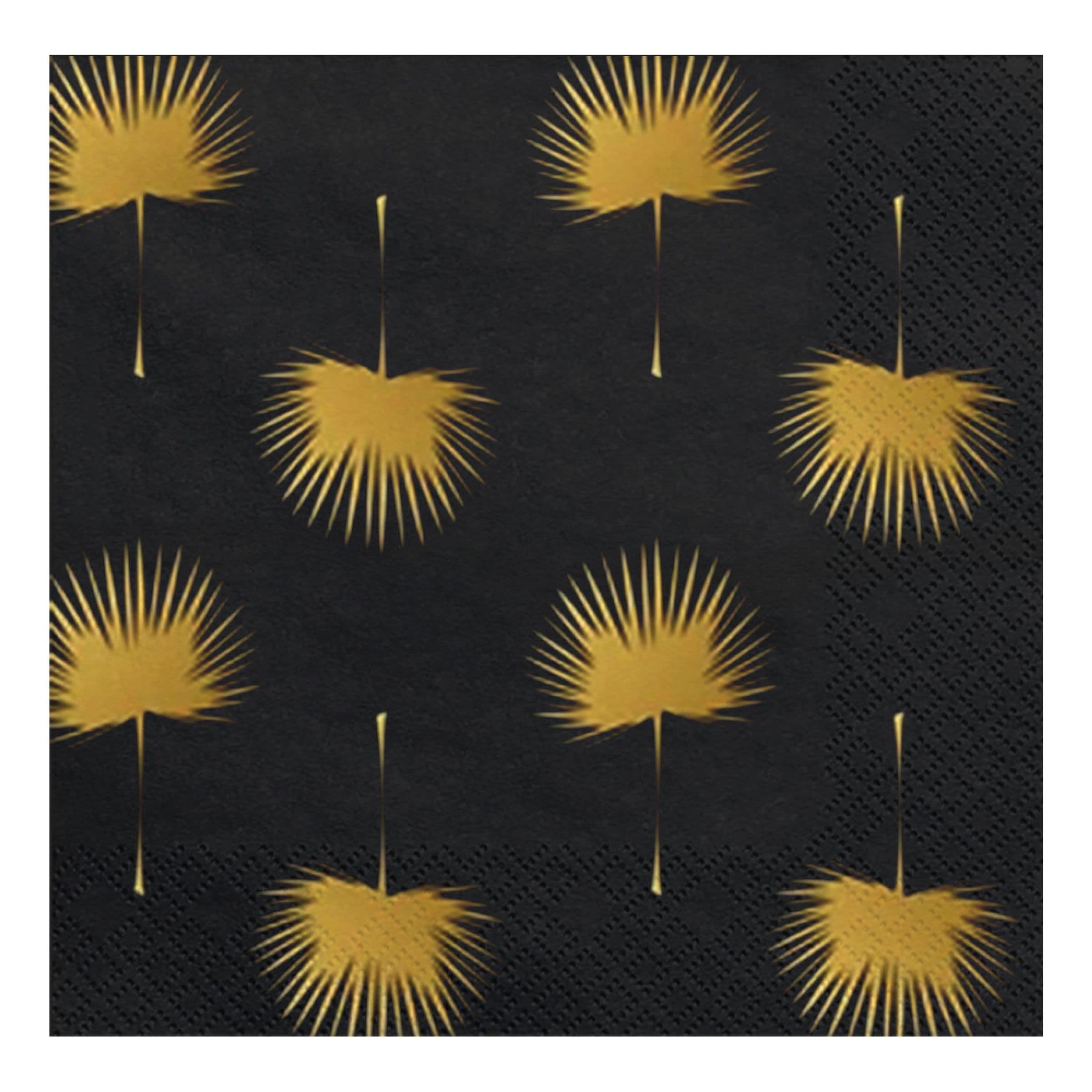 Lautasliinat Kultalehti Musta - 20-pakkaus – Dynäs Import