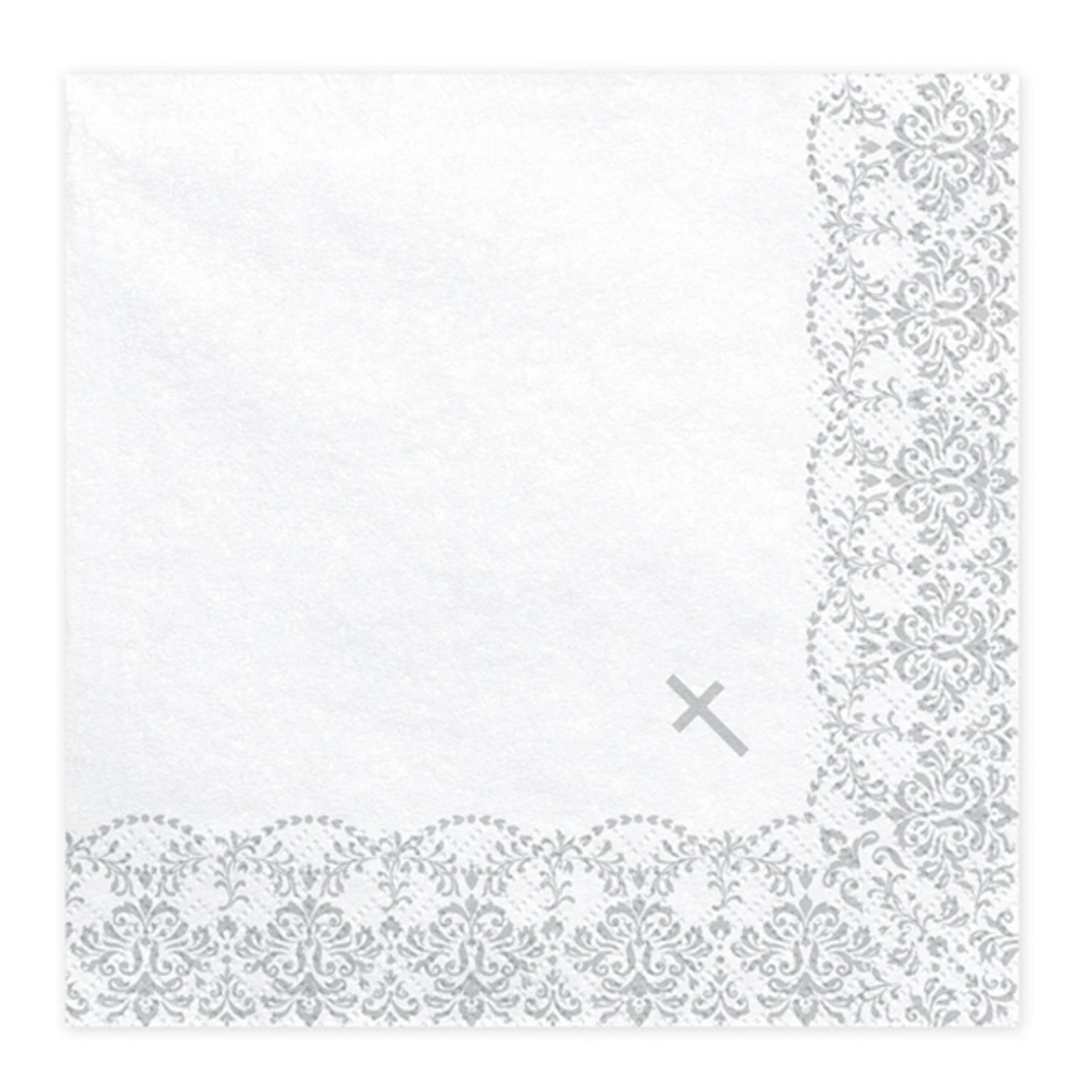 Servetit Konfimaatio Hopea - 20-pakkaus – PartyDeco