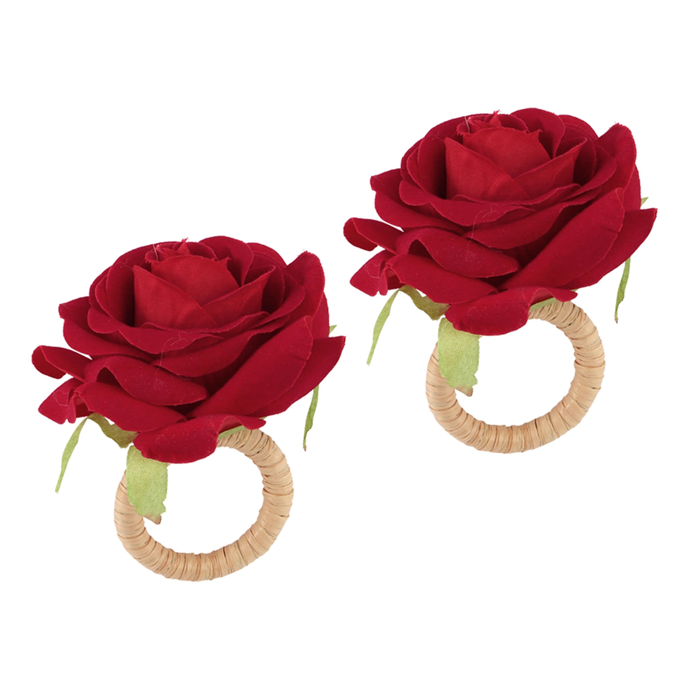 Lautasliinarenkaat Ruusut Punainen - 2-pakkaus – CHAKS