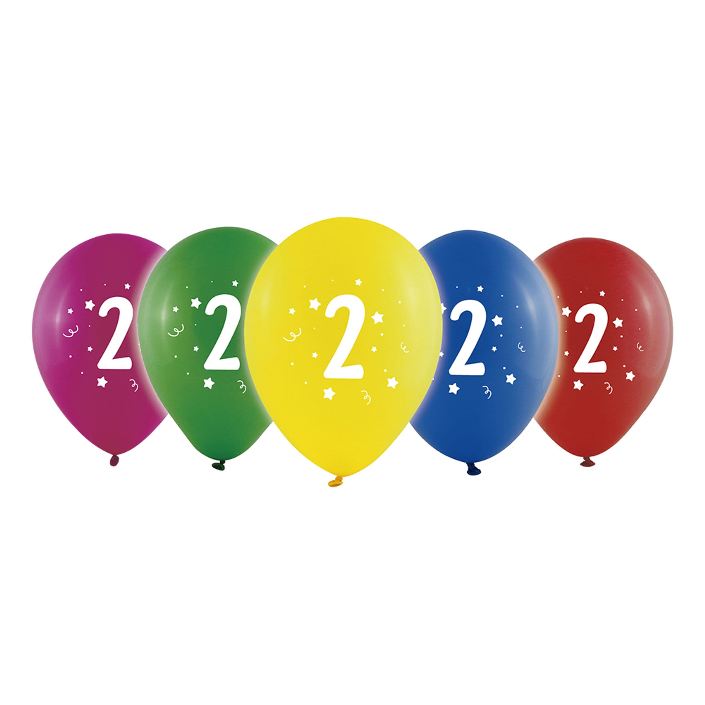 Numeroilmapallo Lateksi Kaksi - 10-pakkaus – Ballongkungen