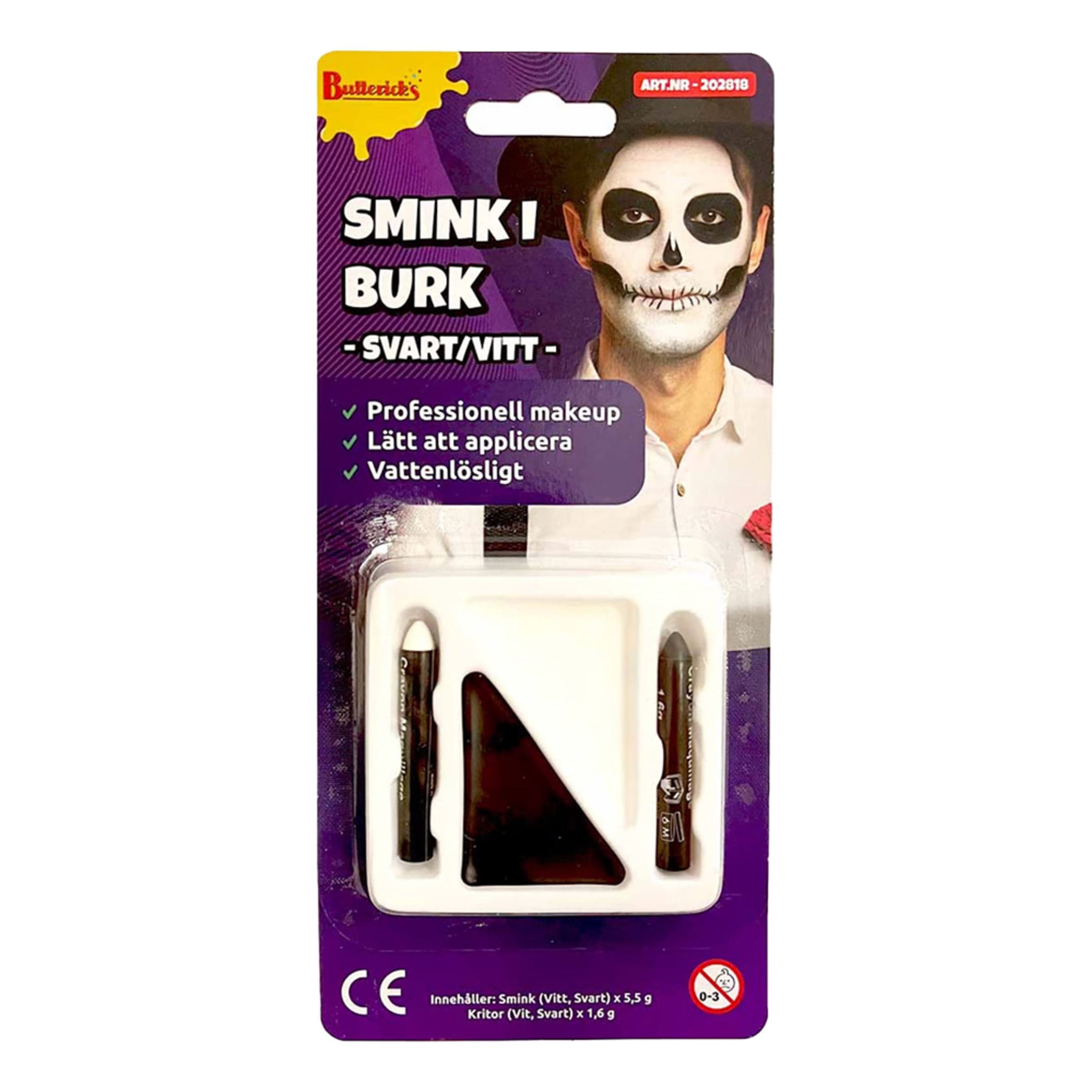 Meikkisetti Musta/Valkoinen – Buttericks AB