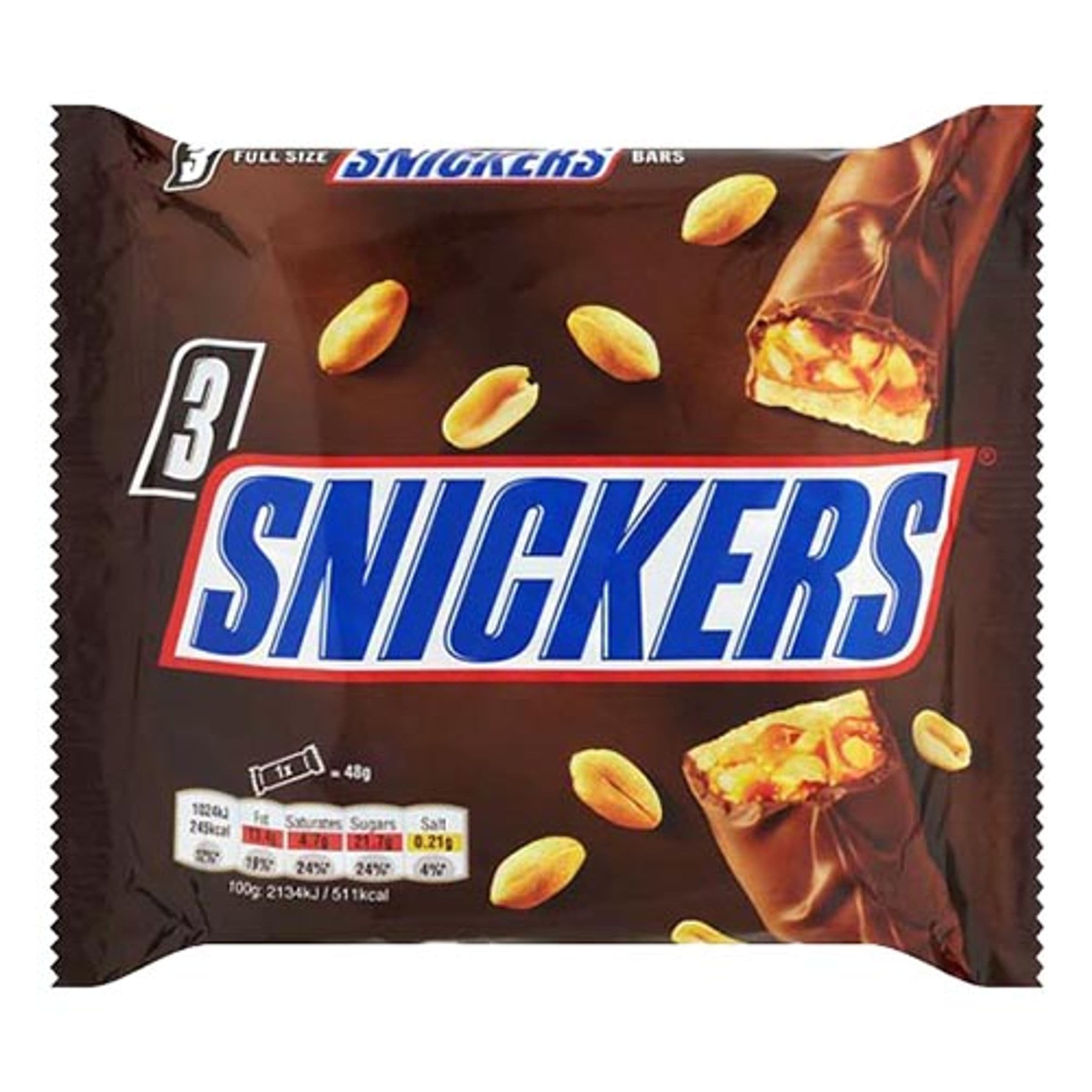 Snickers 3-pakkaus - 150 g
