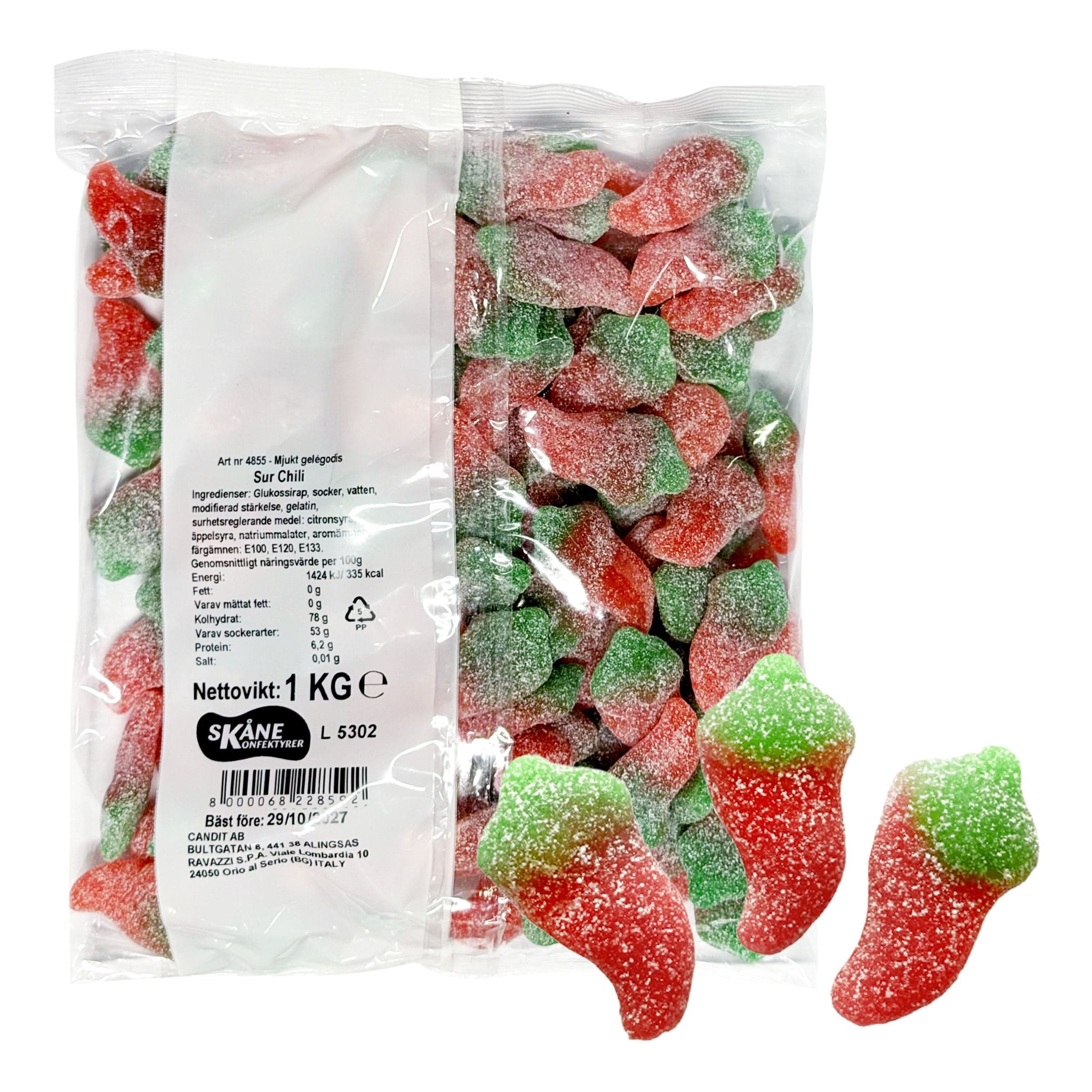 Happamat Chili-karkit Suurpakkaus - 1 kg