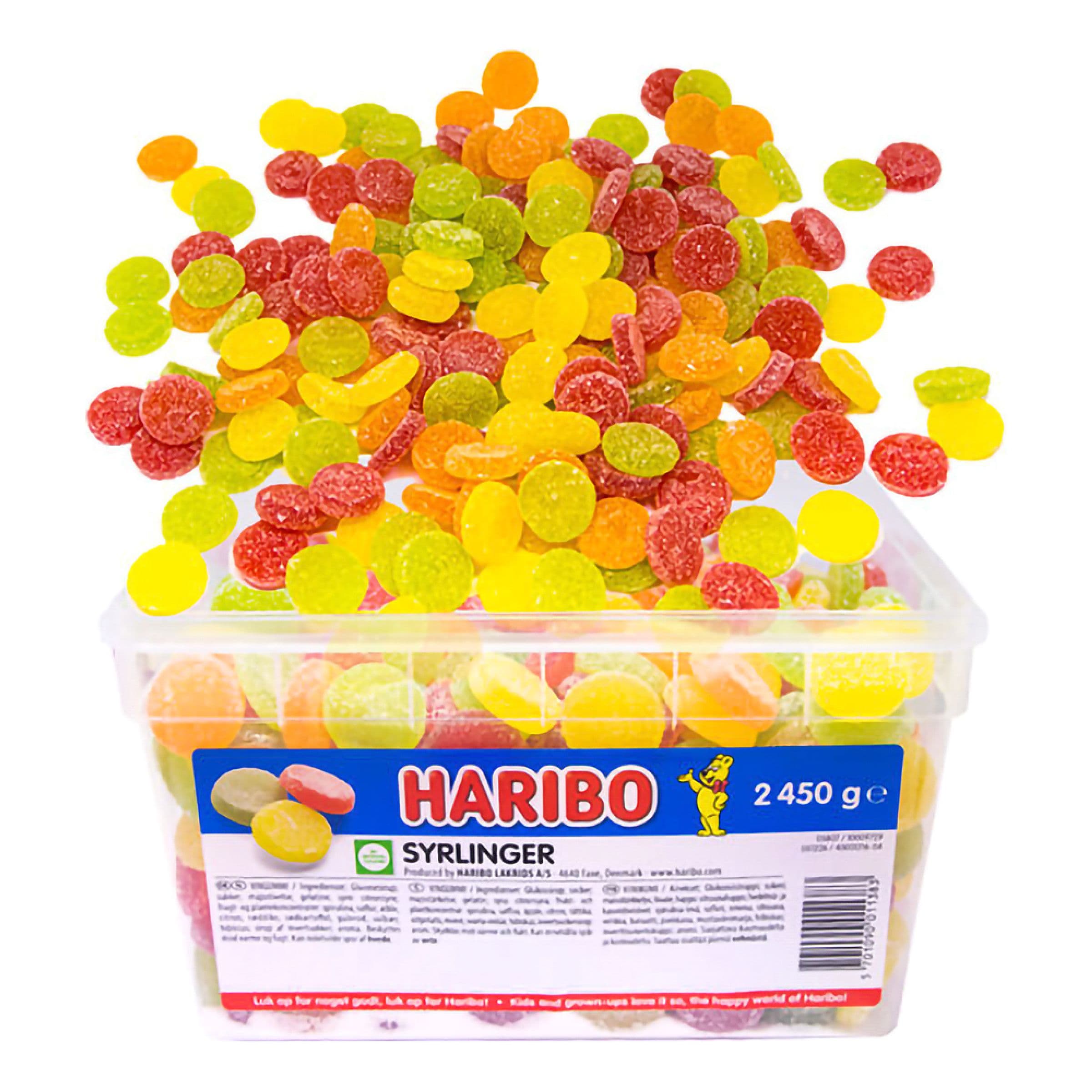 Haribo Syrlingar Irtomakeinen Rasiassa - 2,45 kg – ERT Godis Bulk