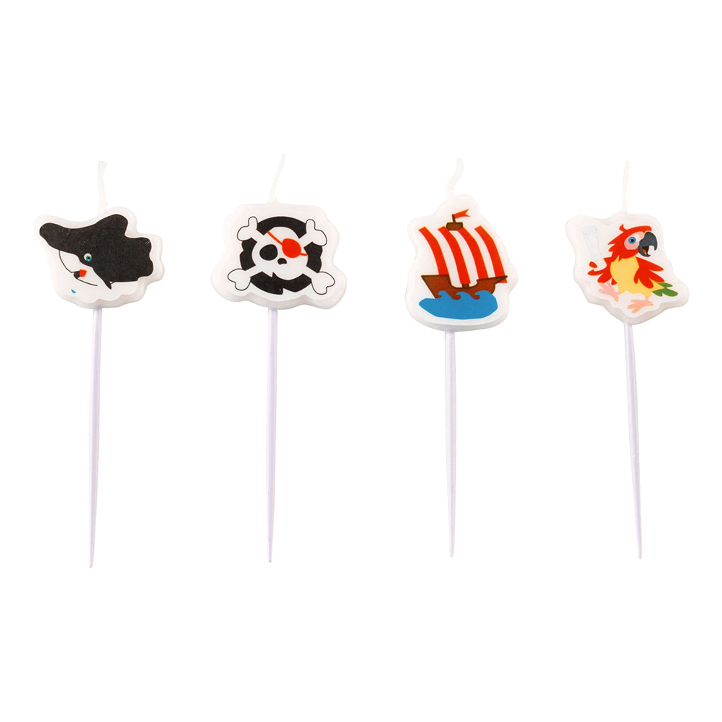 Kakkukynttilä Merirosvojuhlat - 4-pakkaus – Riethmüller