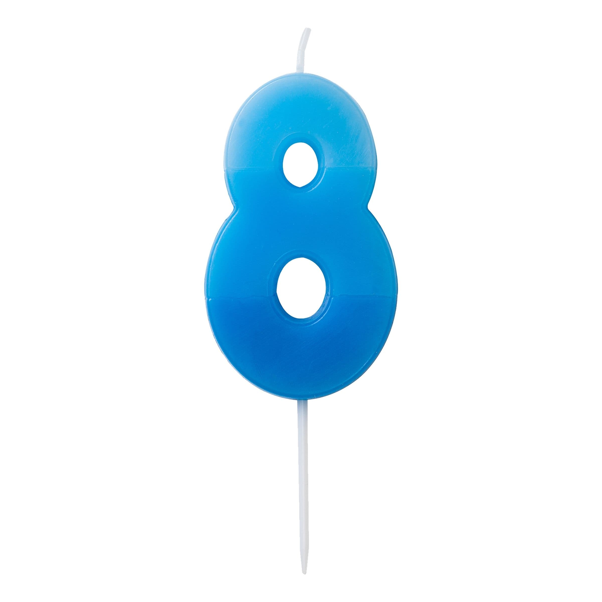 Kakkukynttilä Numero Sininen - Numero 8 – Design House 95