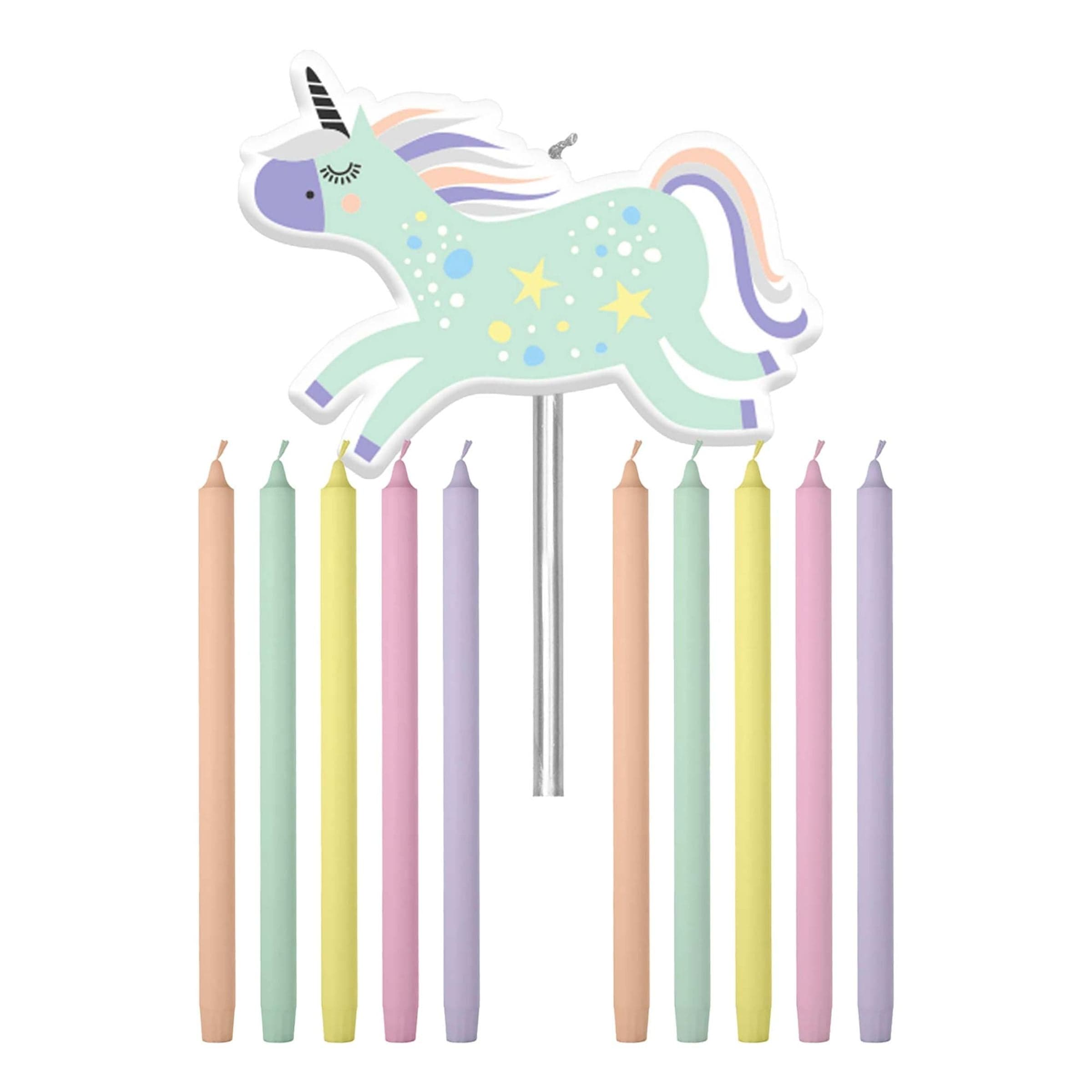 Kakkukynttilät Unicorns & Rainbows