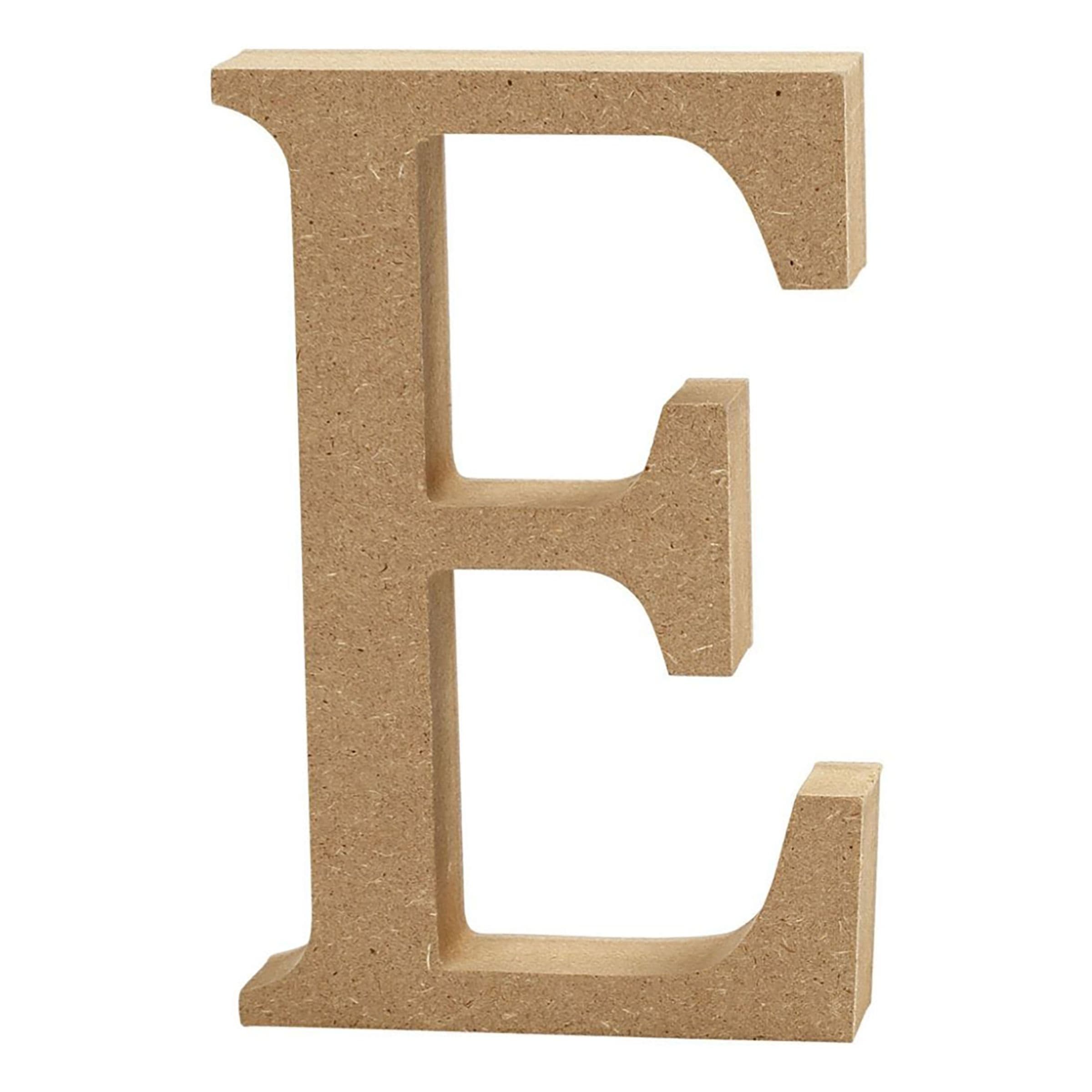 Puukirjain Suuri - Kirjain E