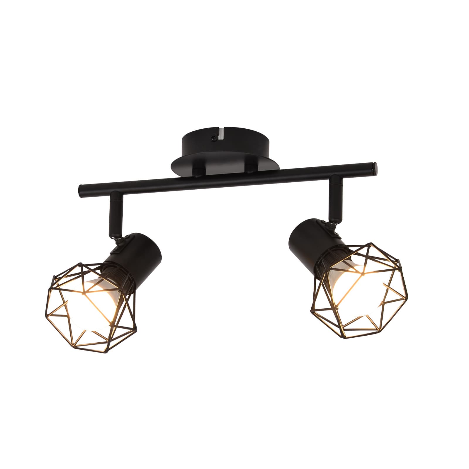 NETTLIFE 2 vintage mustaa E14 liekkikattokohvelinta 350° säädettävä teollinen retro eteiseen olohuoneeseen makuuhuoneeseen keittiöön ruokailutilaan – Nettlife