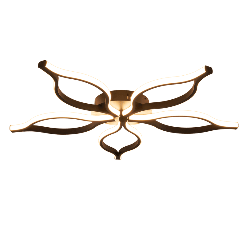 NETTLIFE Kattovalaisin LED 80cm 75W Musta Moderni, Himmeä 3000-6500K Kaukosäätimellä, Yövalotoiminto, Design-valaisin Makuuhuoneeseen – Nettlife