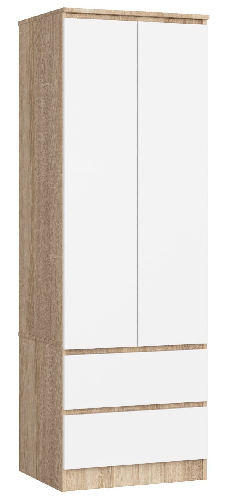 Akord Vaatekaappi Star Sonoma-tammi/Valkoinen 60x51x180 – Akord