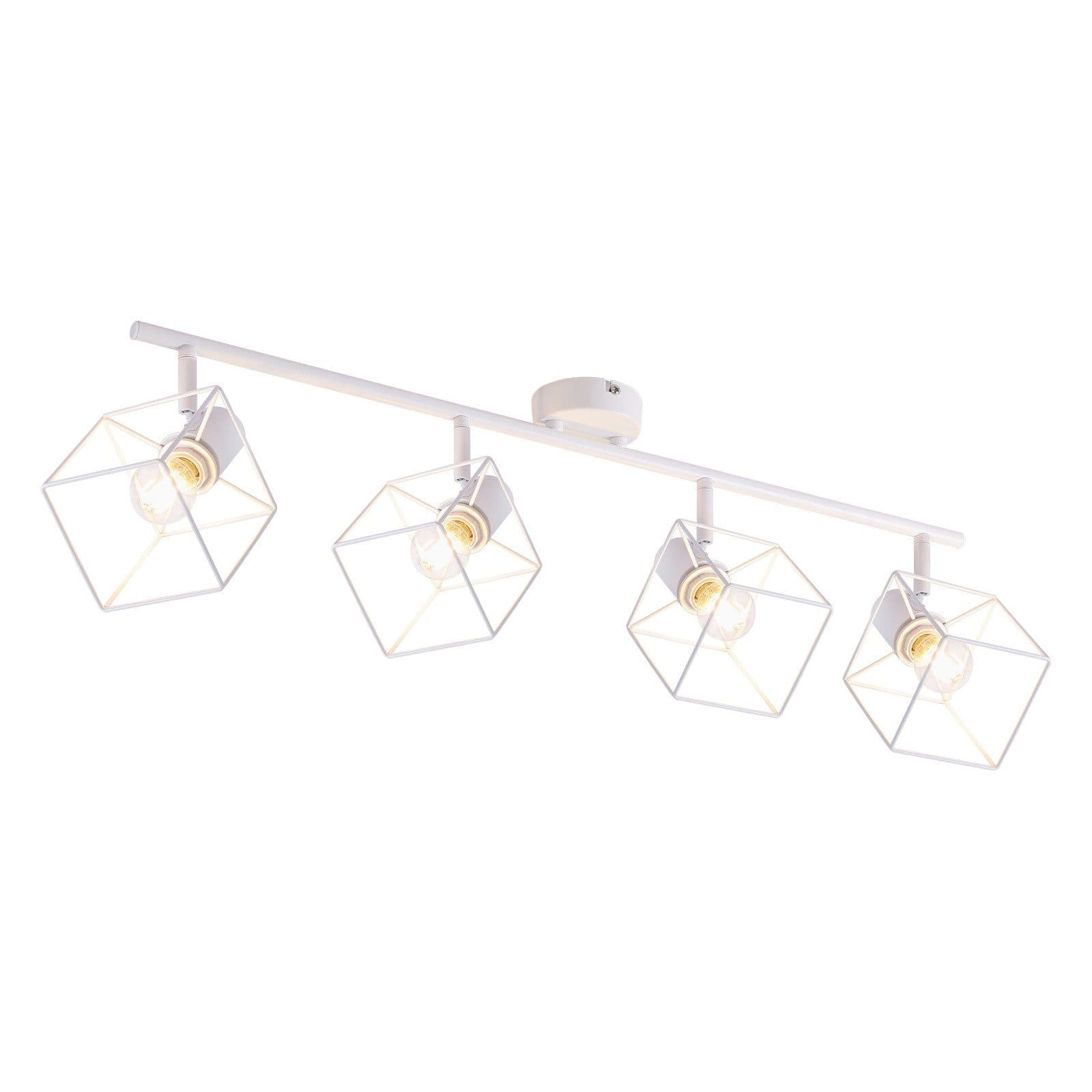 NETTLIFE musta kattokohdevalaisin E14 350° kääntyvä kattovalaisin vintage - metalli olohuoneeseen säädettävä ilman lamppua