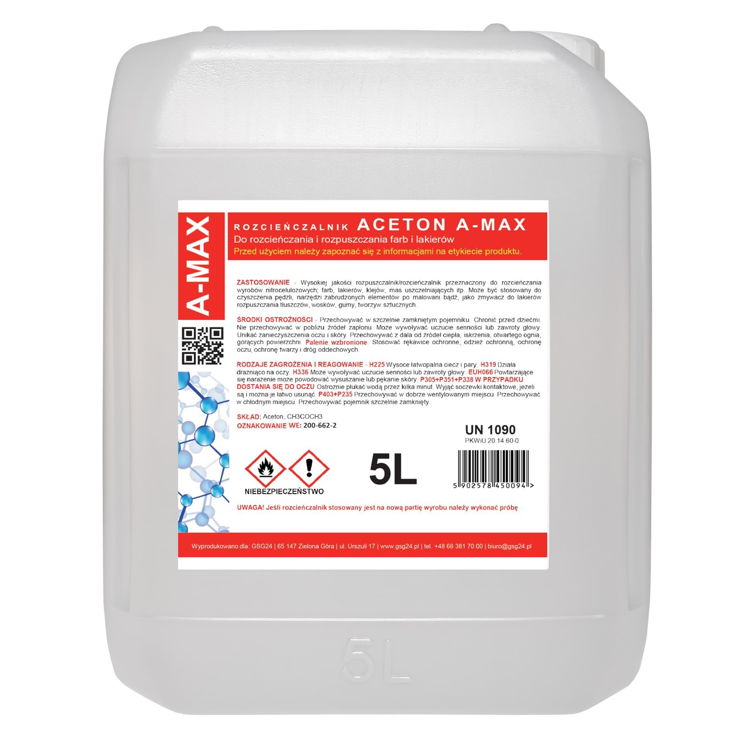 Asetoniliuottimen poistoaine A-MAX 5L – GSG24