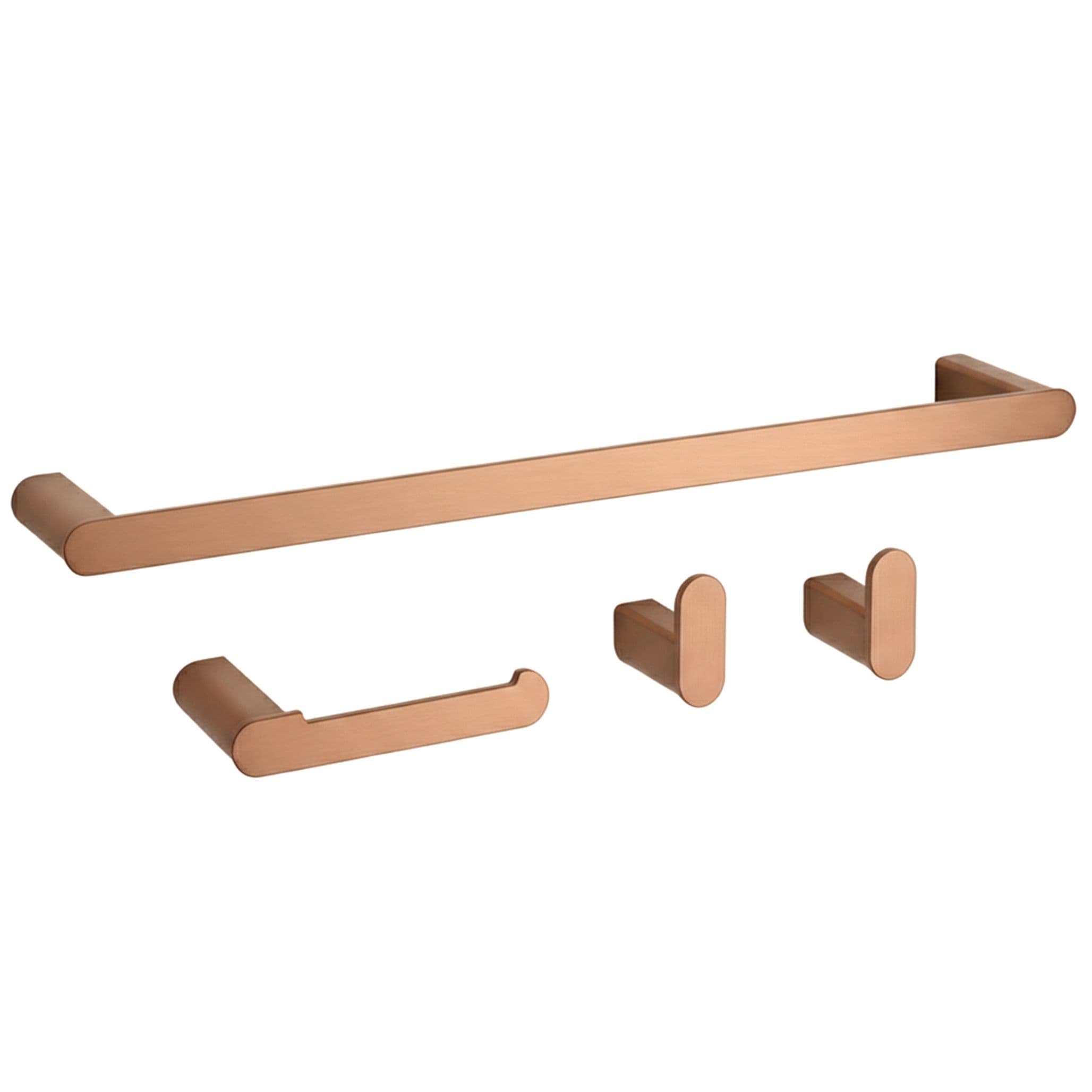 REA kylpyhuoneen naulakkosetti MATI harjattu kupari, 60X6,8X3CM – Rea