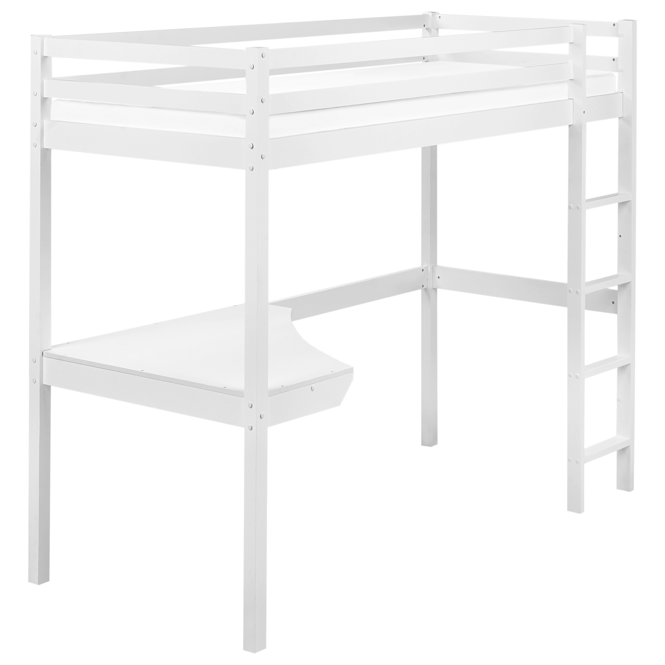 Parvisänky työpöydällä mänty valkoinen 90 x 200 cm LOURY