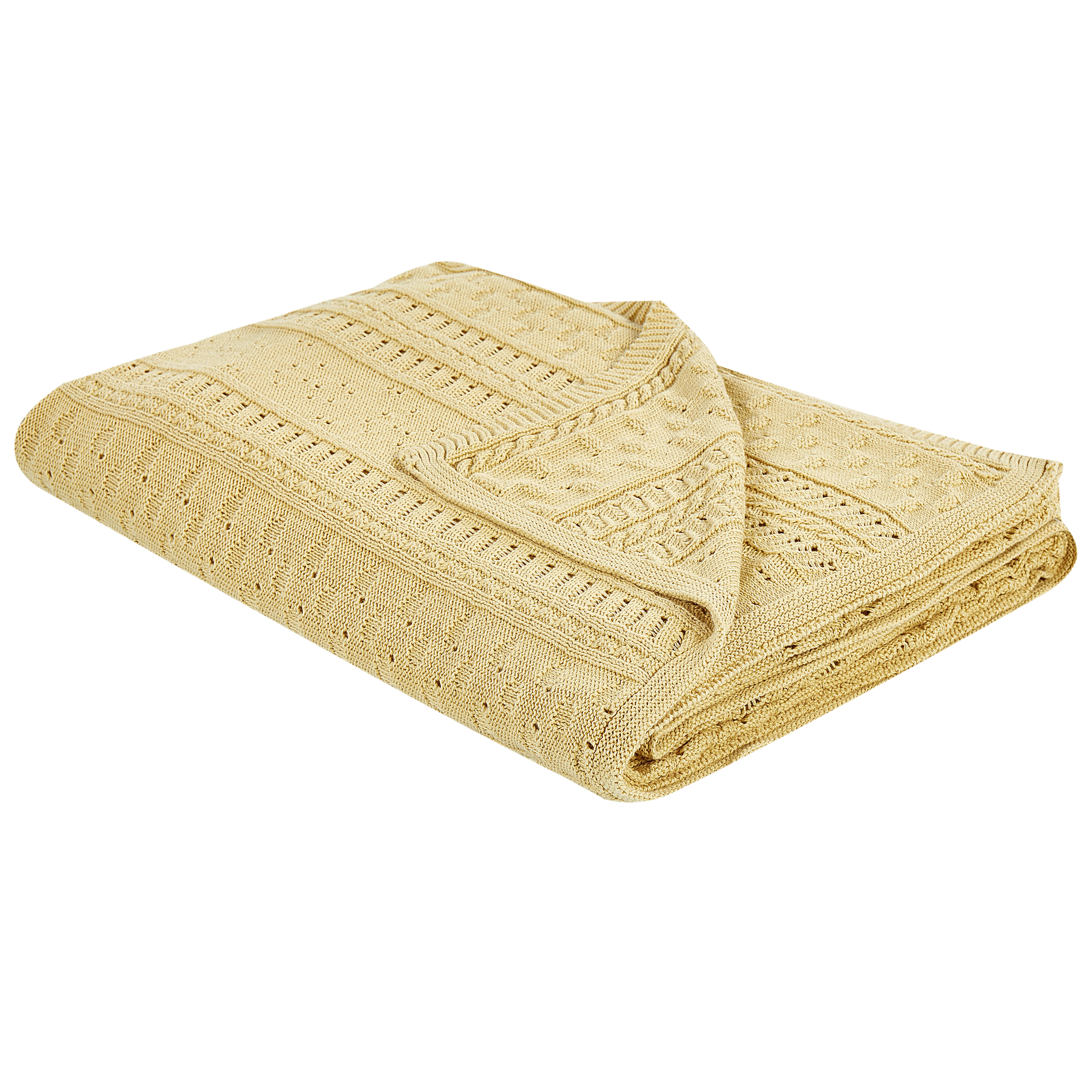 Päiväpeitto DAULET puuvilla 150 x 200 cm Keltainen – Beliani