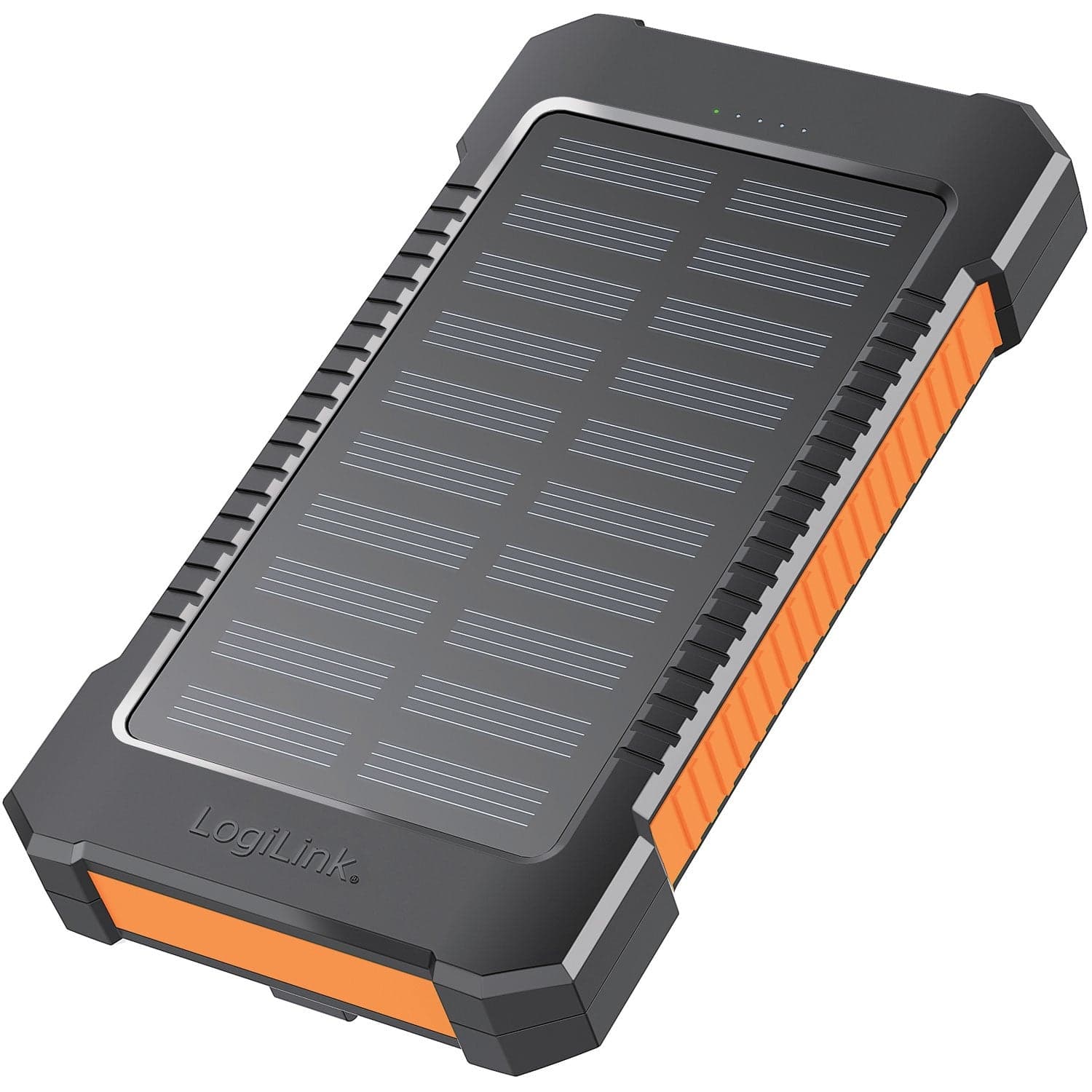 PowerBank 6 000 mAh 10 W aurinkokenno Musta/oranssi – Logilink