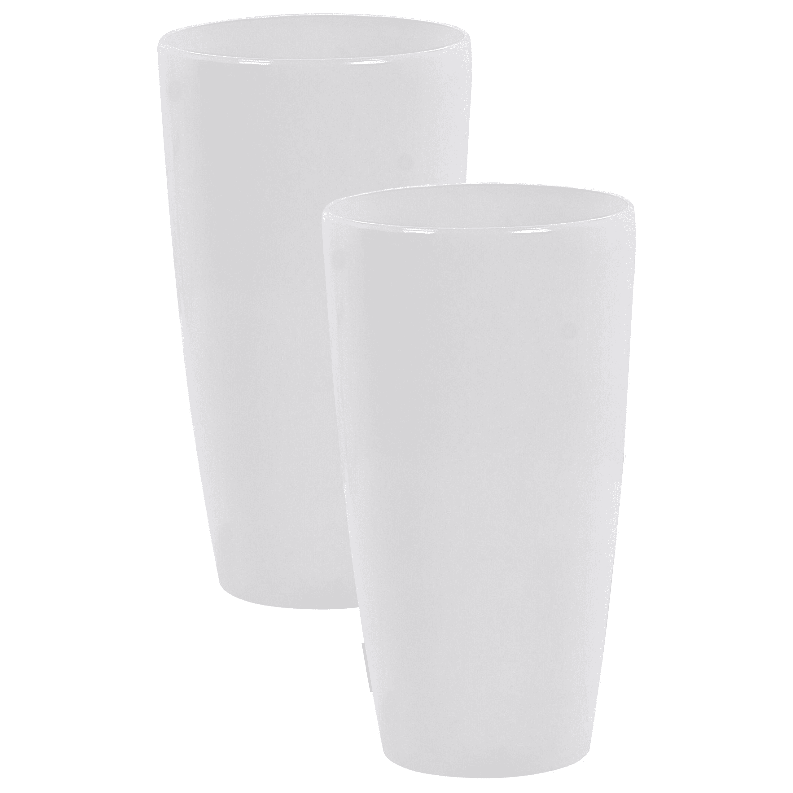 Kukkaruukkusetti 2 kpl TSERIA 32 cm Valkoinen – Beliani