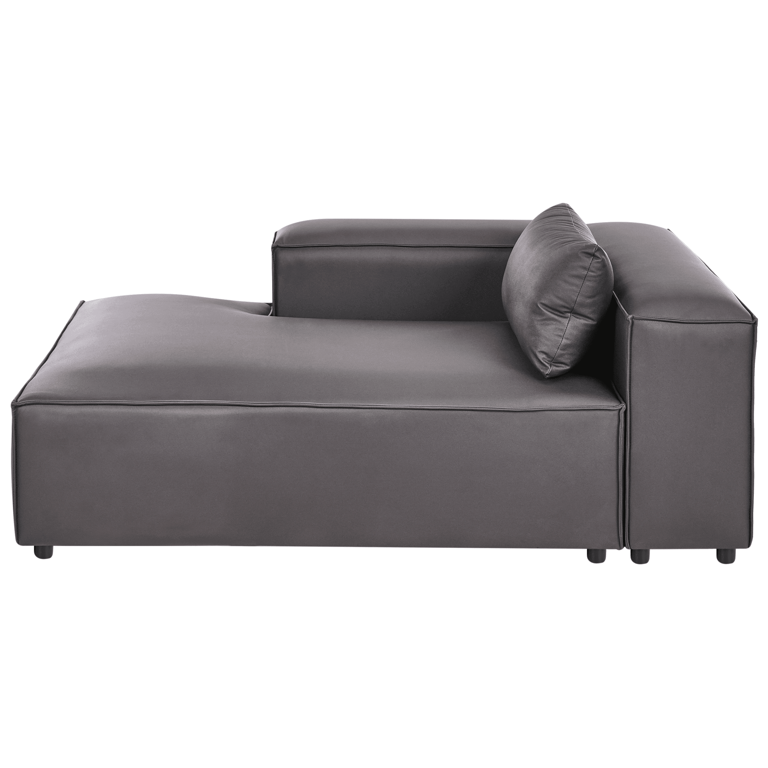 Divaani oikea BRANDE keinonahka Musta – Beliani