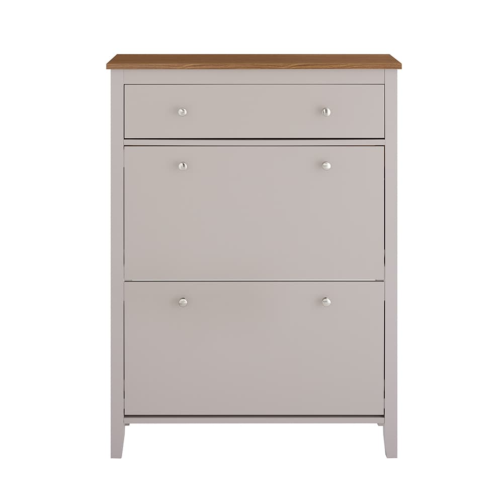 SoBuy Kenkäkaappi 2 taittuvaa ovea vaaleanruskea puu 78x24x108 cm FSR89-KA – SoBuy