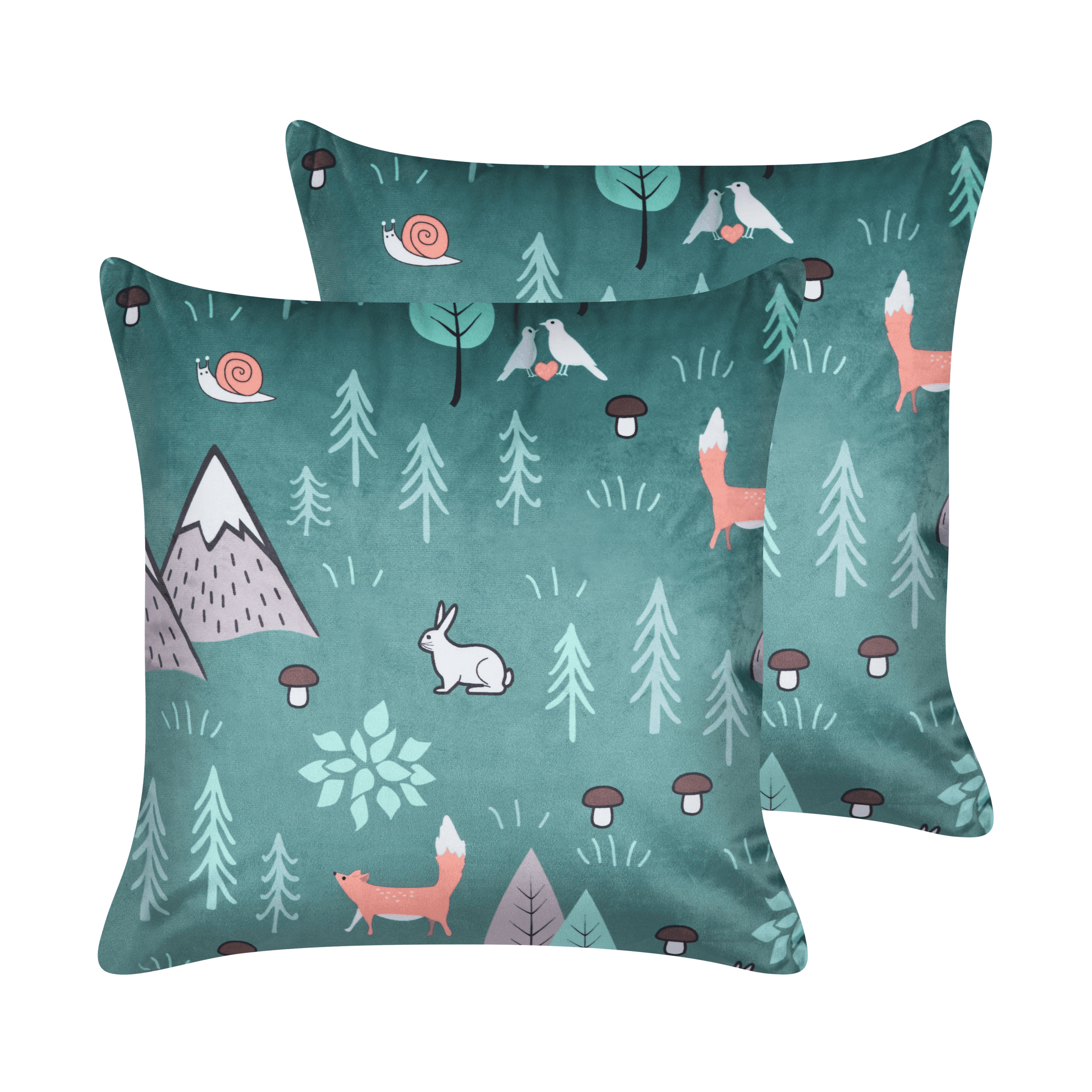 Koristetyynysetti 2 kpl FOOTHILL sametti 45 x 45 cm Mintunvihreä