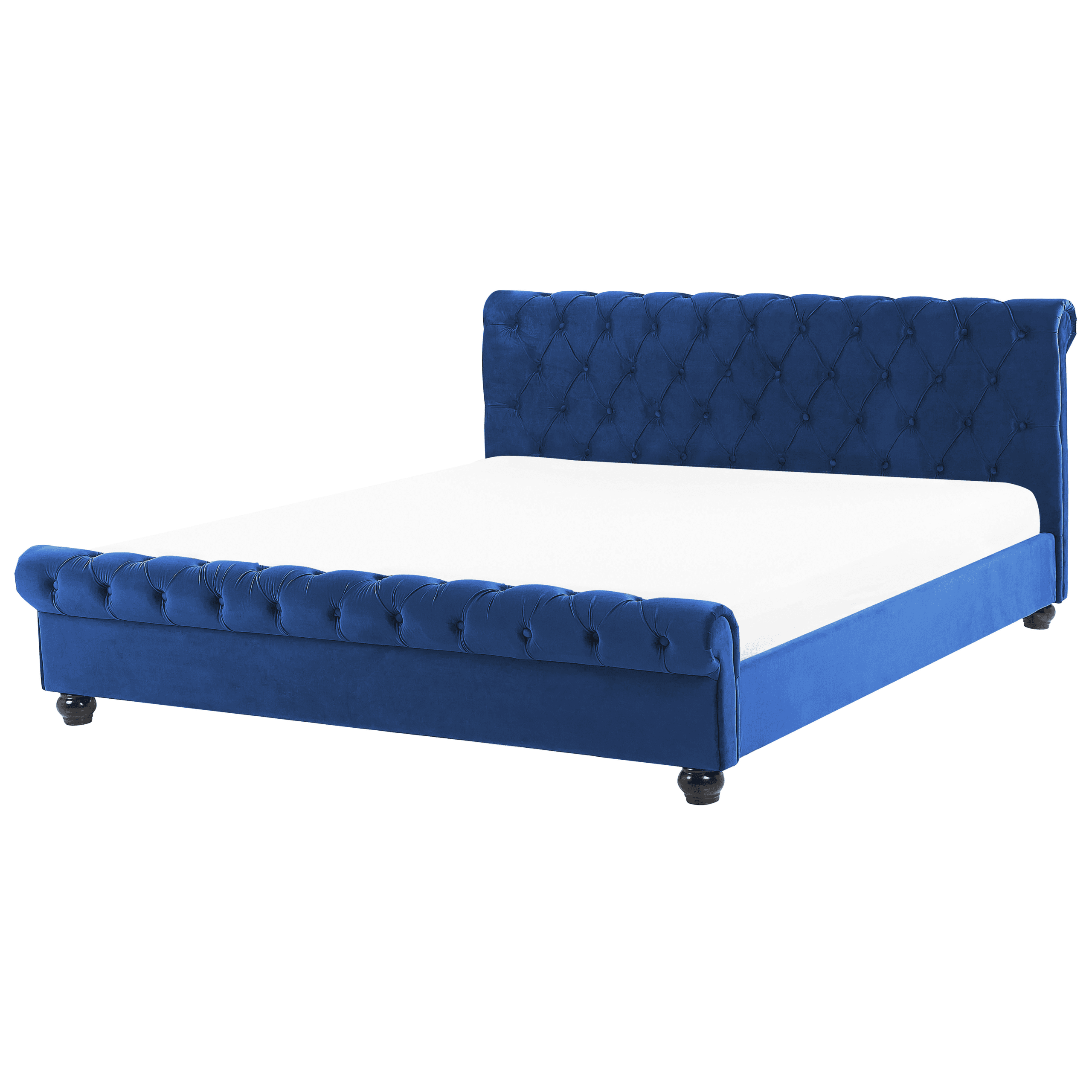 Vesisänky sametti AVALLON 160 x 200 cm Laivastonsininen – Beliani