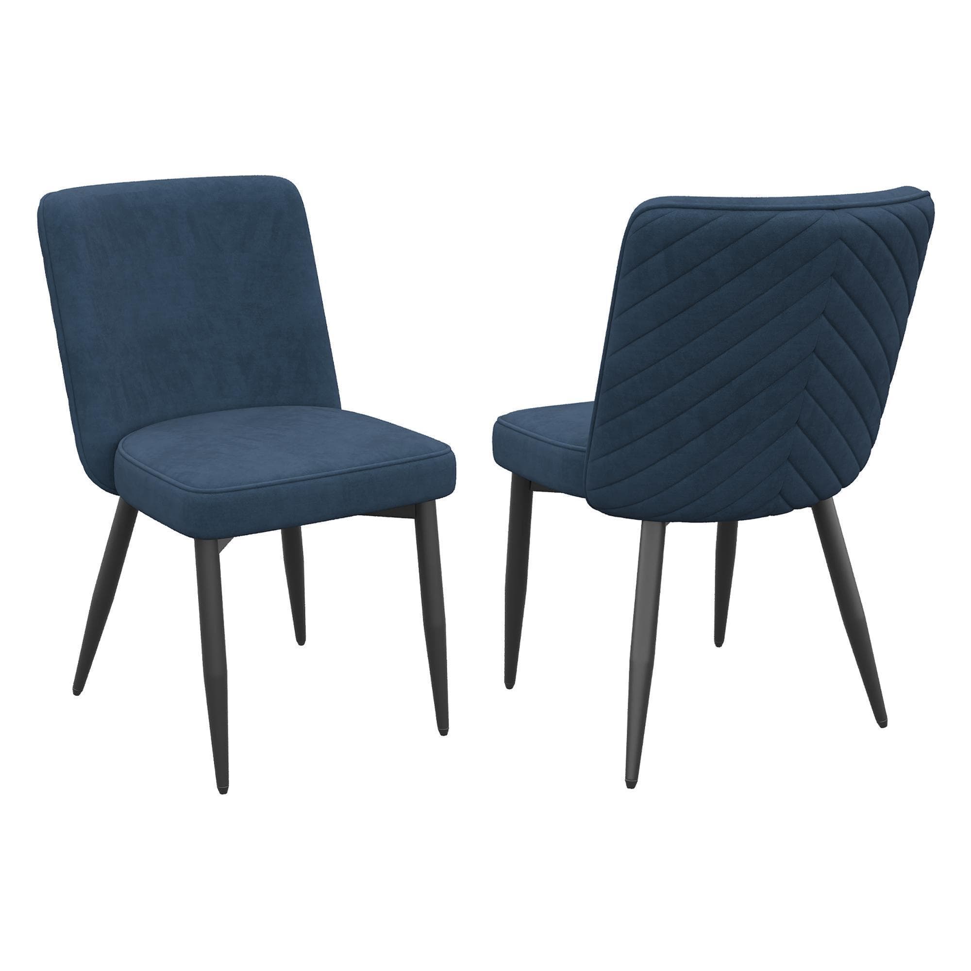 Ruokapöydän tuoli 2 kpl, samettia, tummansininen – KOMHTOM