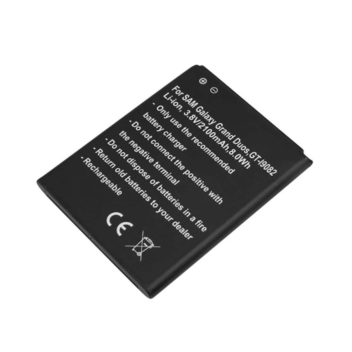 Akku Samsung Galaxy Grand Duos GT-I9082 Li-ion 3,8V 2100mAh 8Wh – Avizar