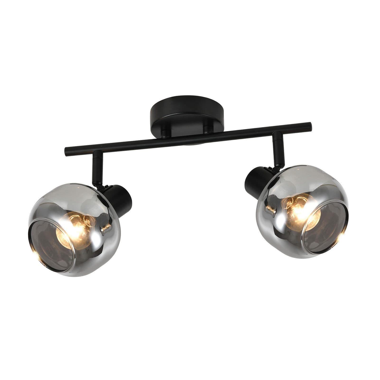 NETTLIFE kattokohdevalaisin musta kattokohdevalaisin GU10-2 355° pyörivä moderni – Nettlife