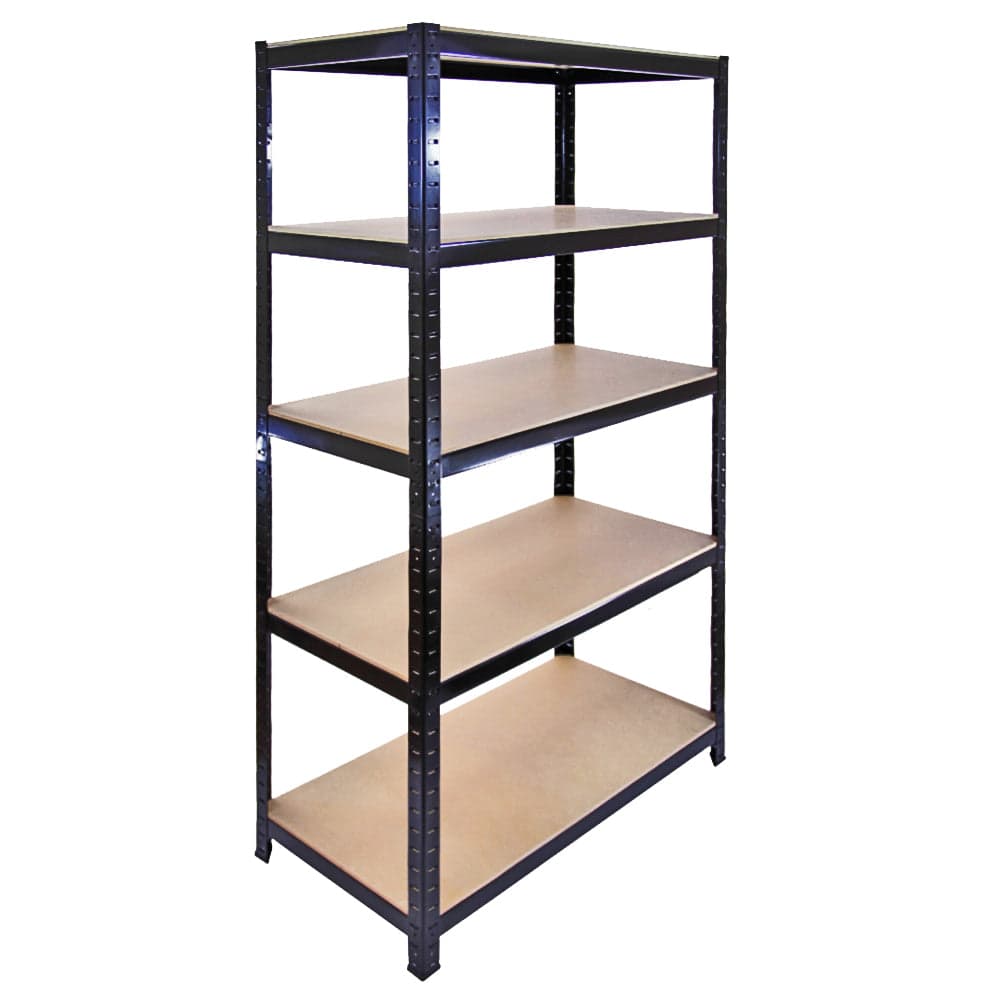Monster Racking T-Rax -metallihyllyt varastoon ja autotalliin, musta, 90 cm leveä, 45 cm syvä, 10 kpl:n setti