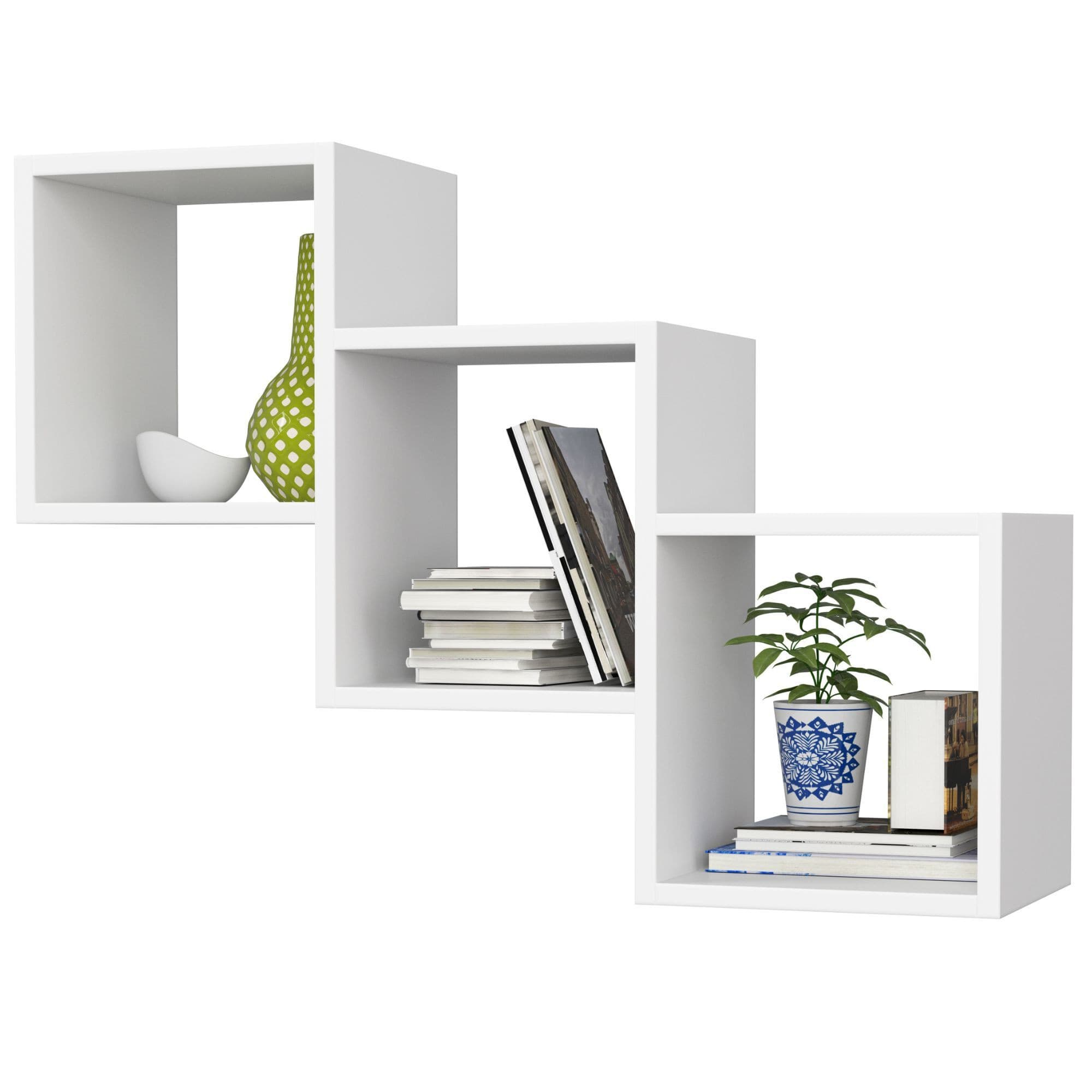 Akord Seinä­hylly Ster Valkoinen 78x20x55 – Akord