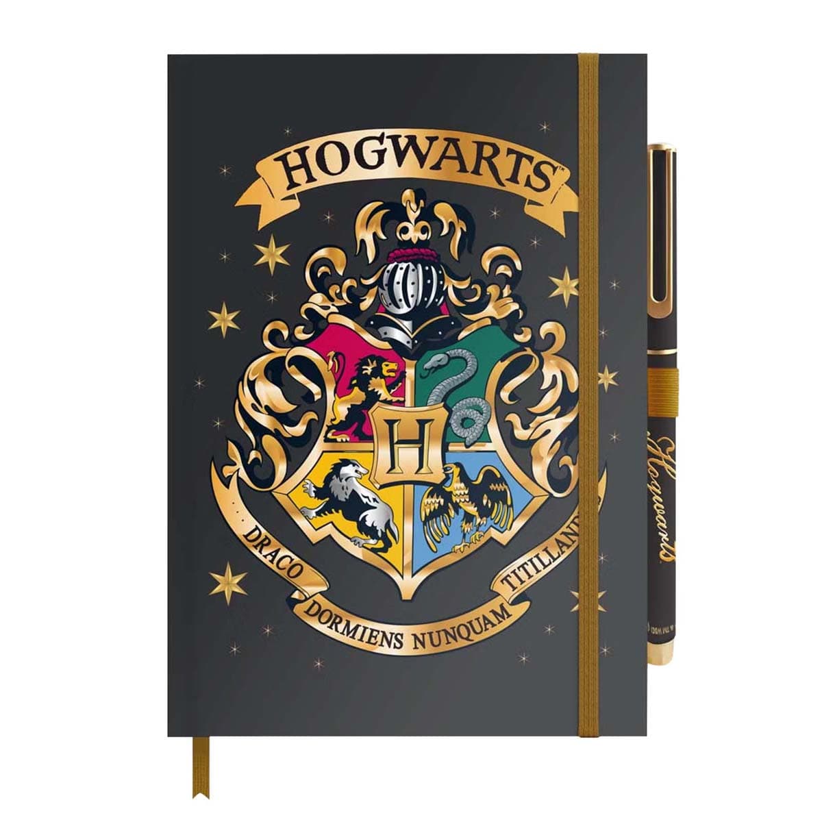 Harry Potter A5 muistikirja Hogwarts-vaakunakynällä 96 lehteä – Harry Potter