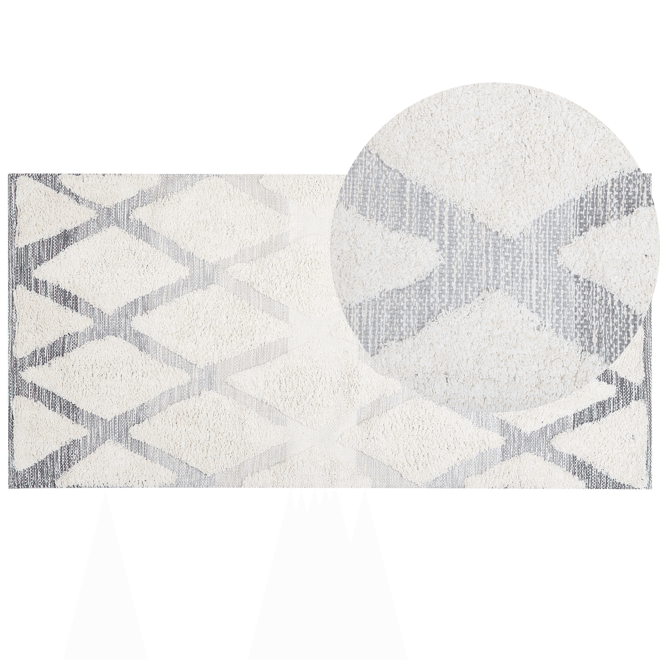 Matto PENDIK Vaaleanbeige 80 x 150 cm puuvilla