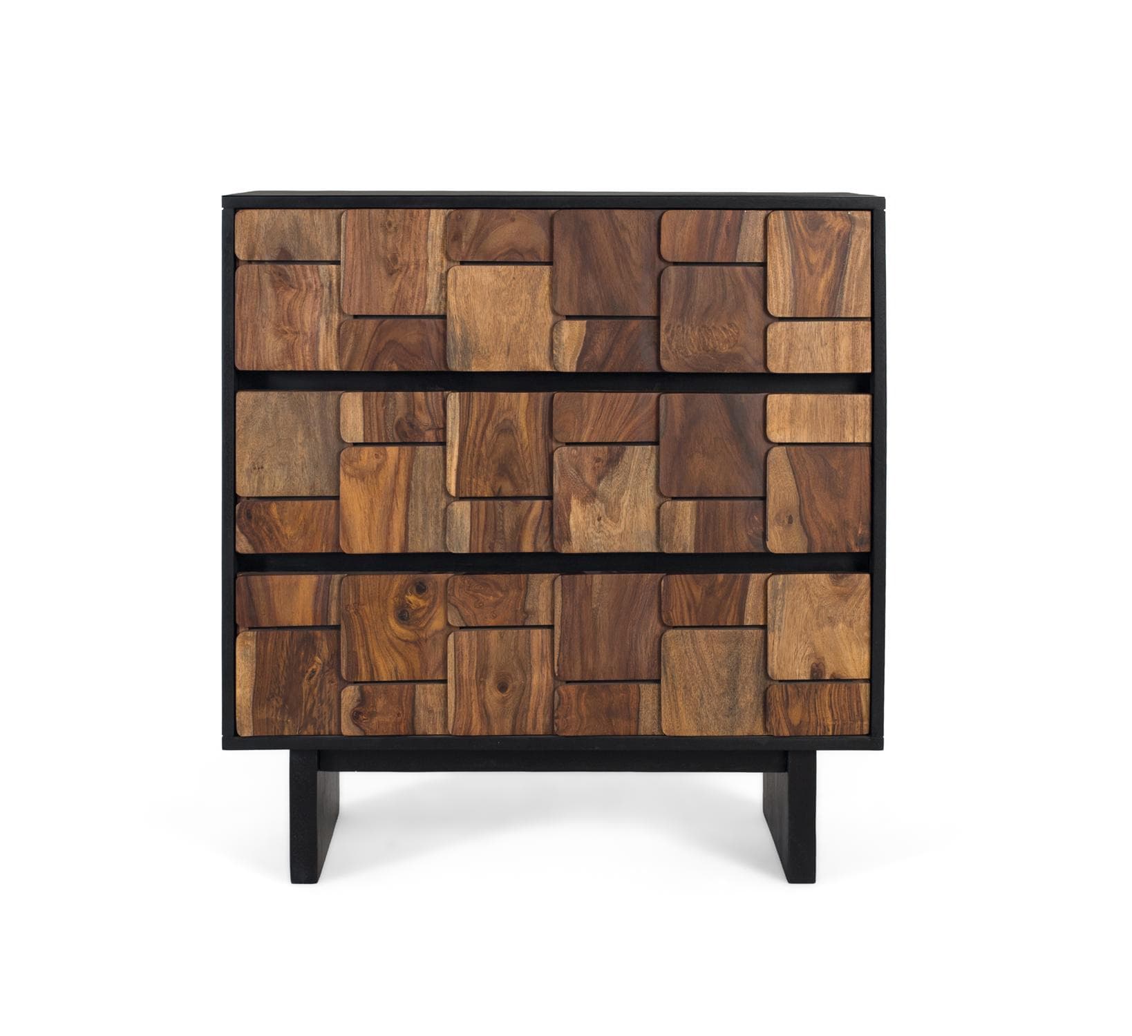 Massiivimangopuinen lipasto metallirungolla – Giner y Colomer