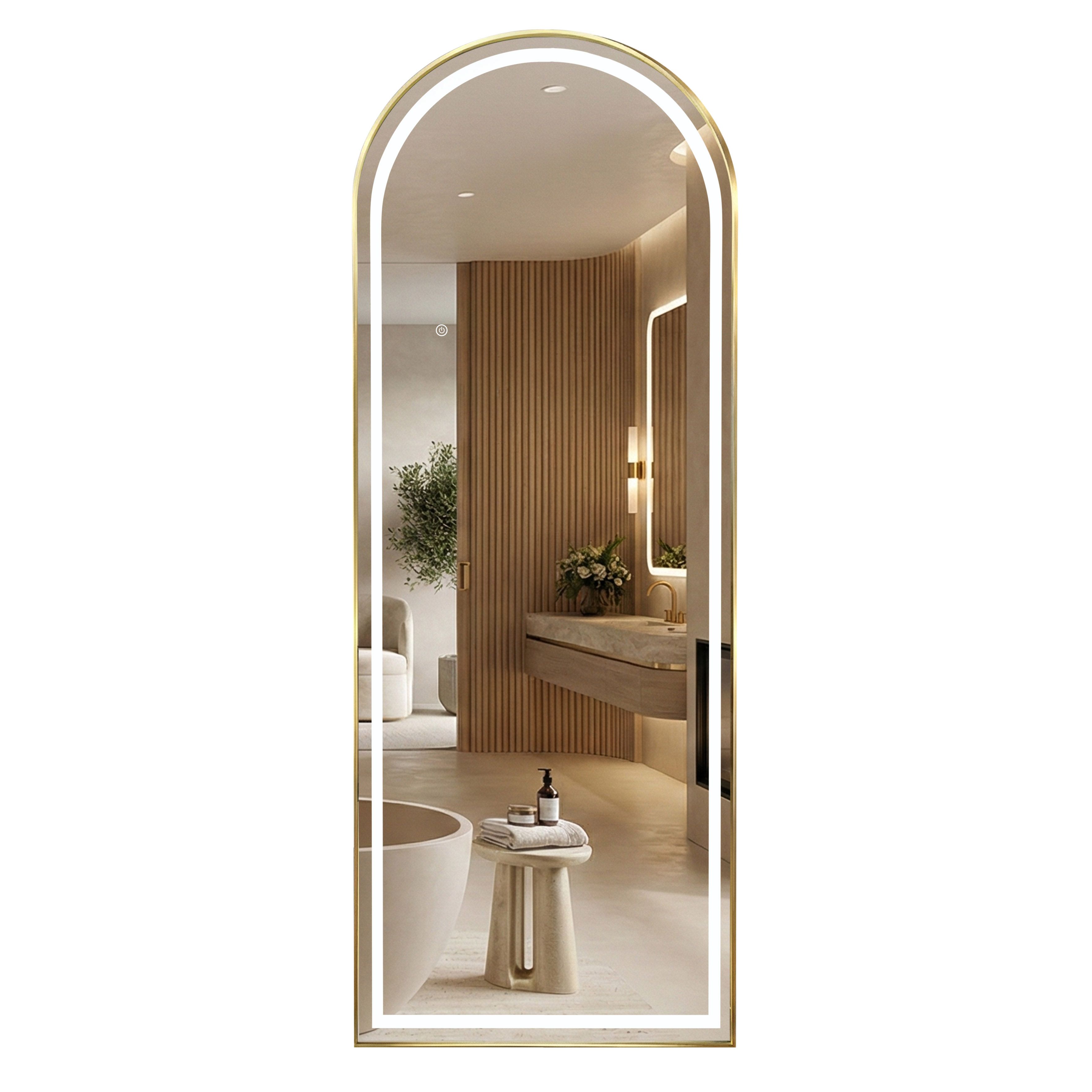 TOOLIGHT Peili Orbit Led 60X70 Harjattu Kulta, 3X60X170Cm