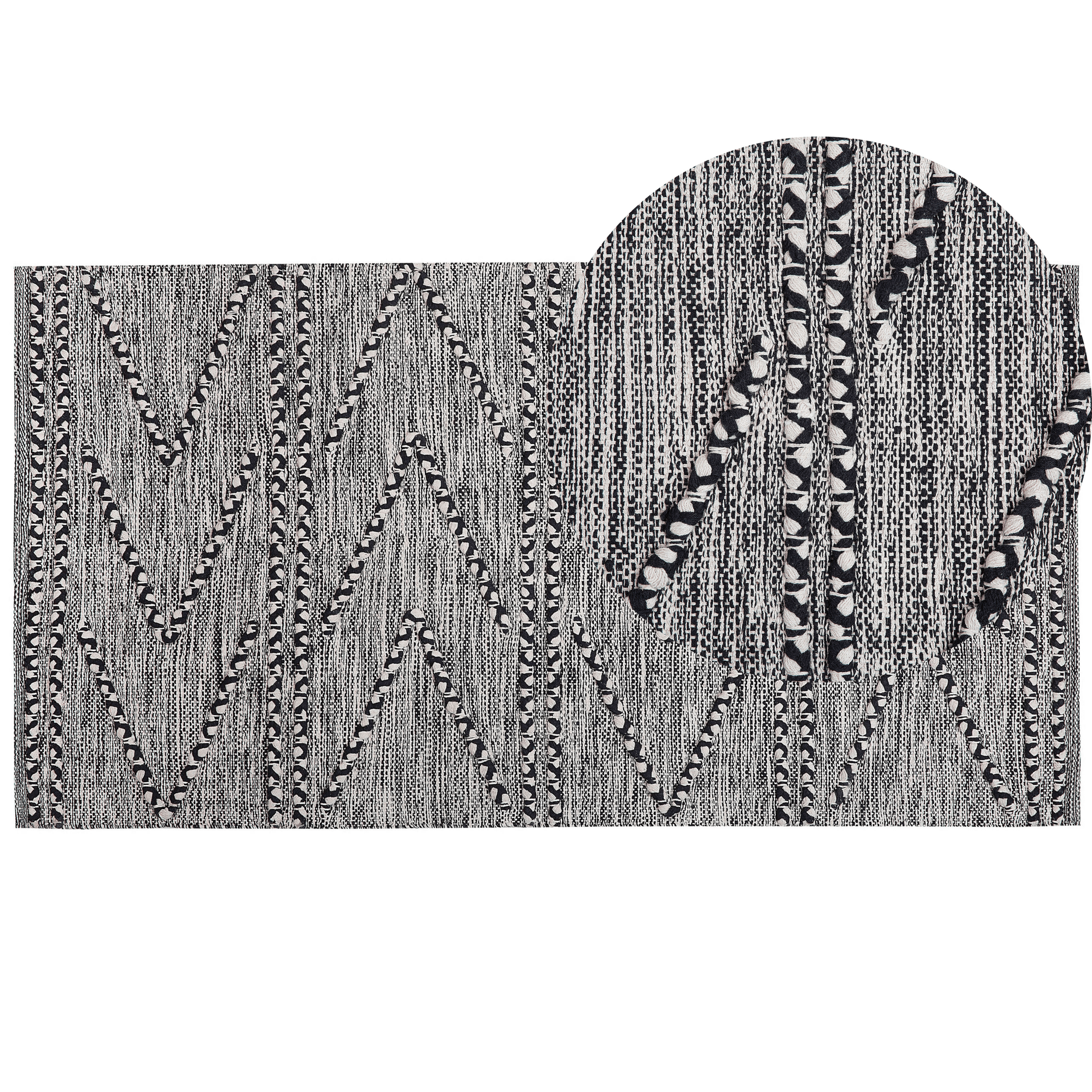 Matto TERMAL Musta 80 x 150 cm puuvilla