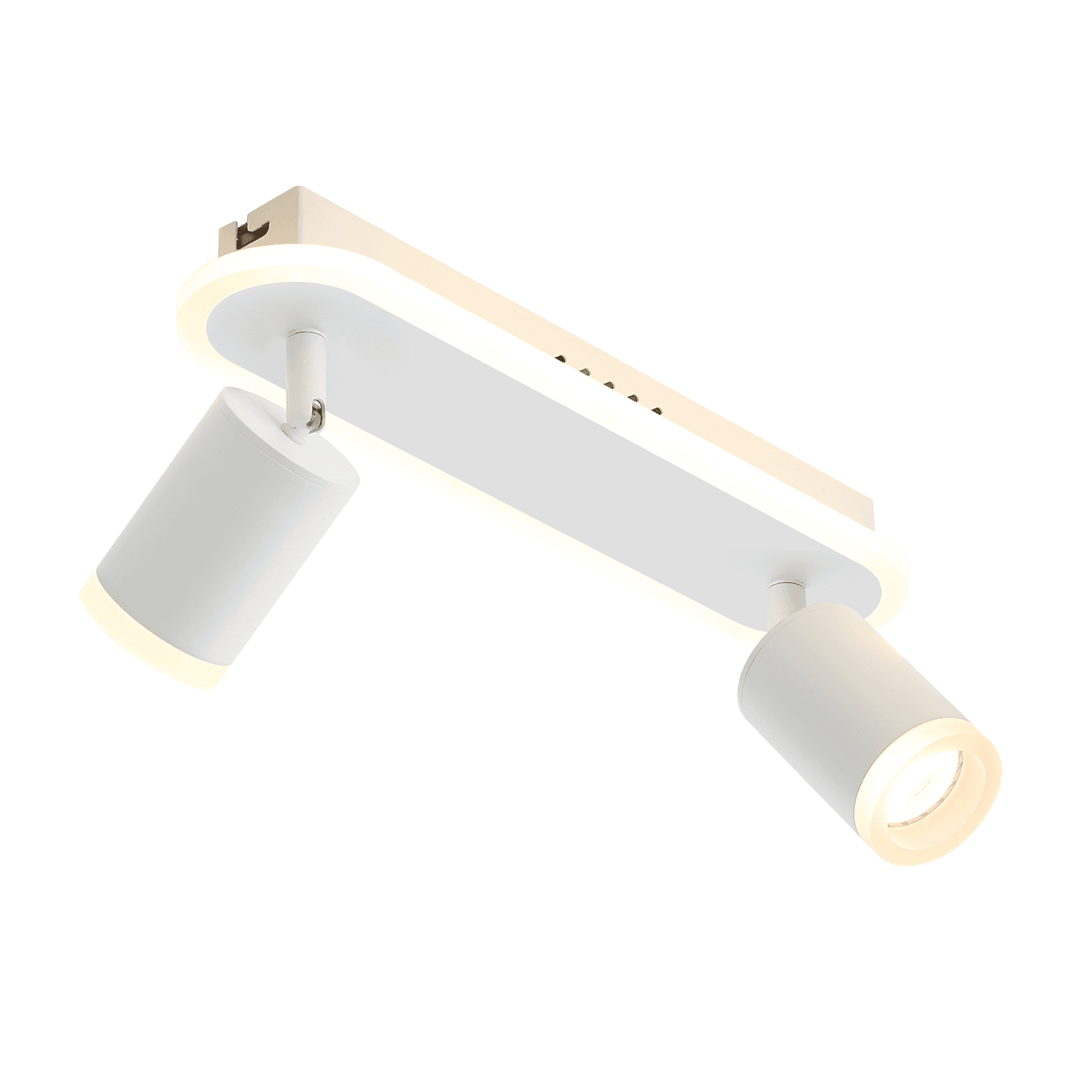 NETTLIFE 2 lämpimän valkoista GU10 LED - kattospottivalaisinta metallista, 330° keittiöön ja olohuoneeseen