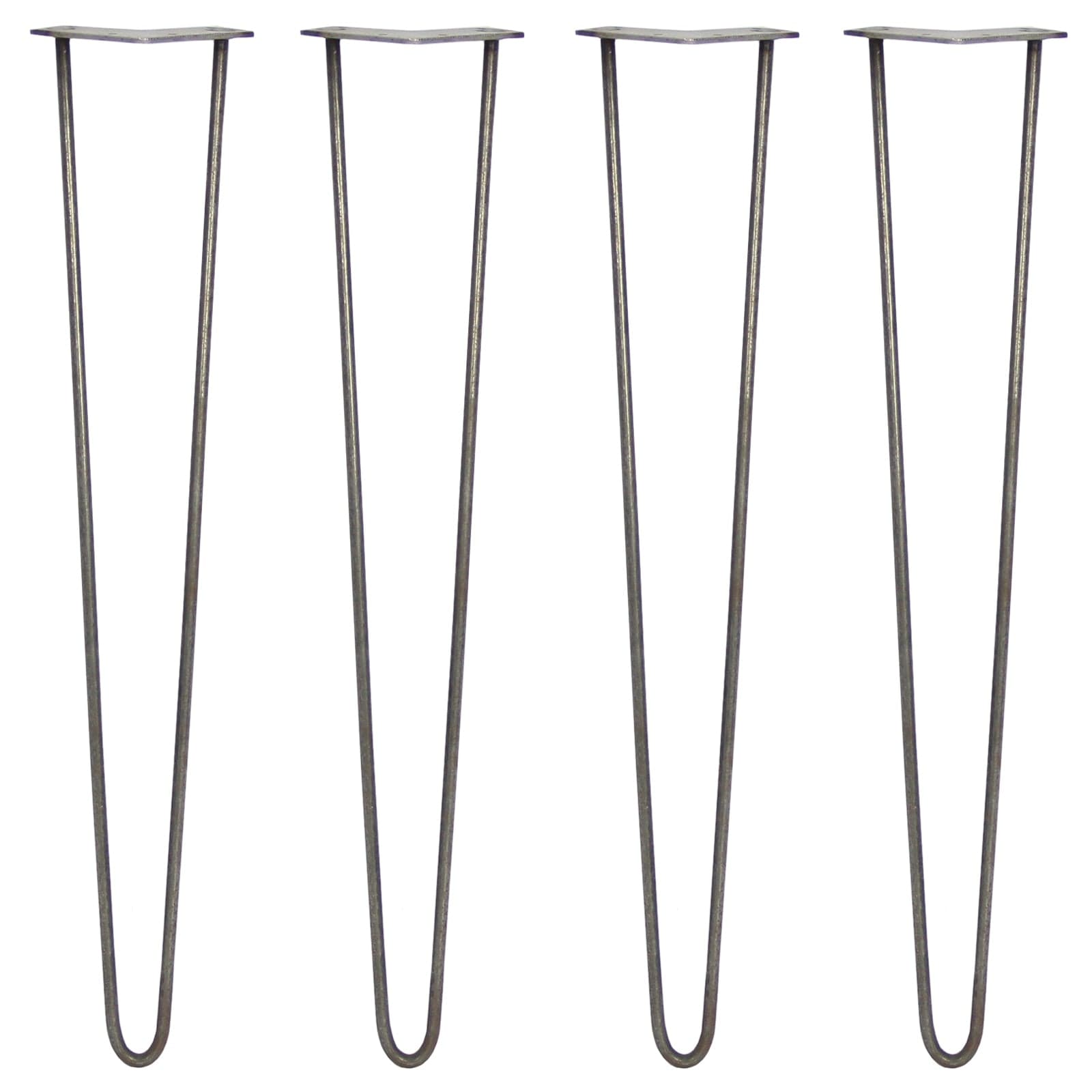 4 x 28 hiusneulajalat - 2 piikkiä - 10 mm - raakateräs