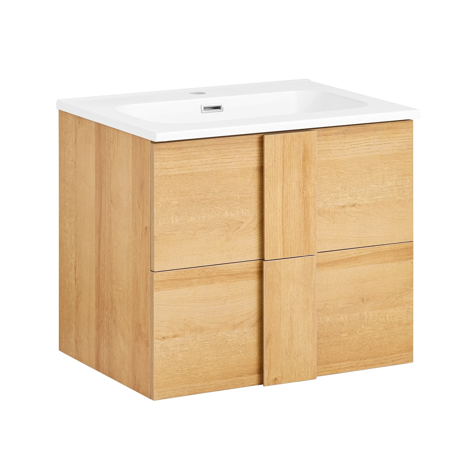 SoBuy luonnonkaappi kylpyhuoneeseen 2 laatikolla BZR172-N