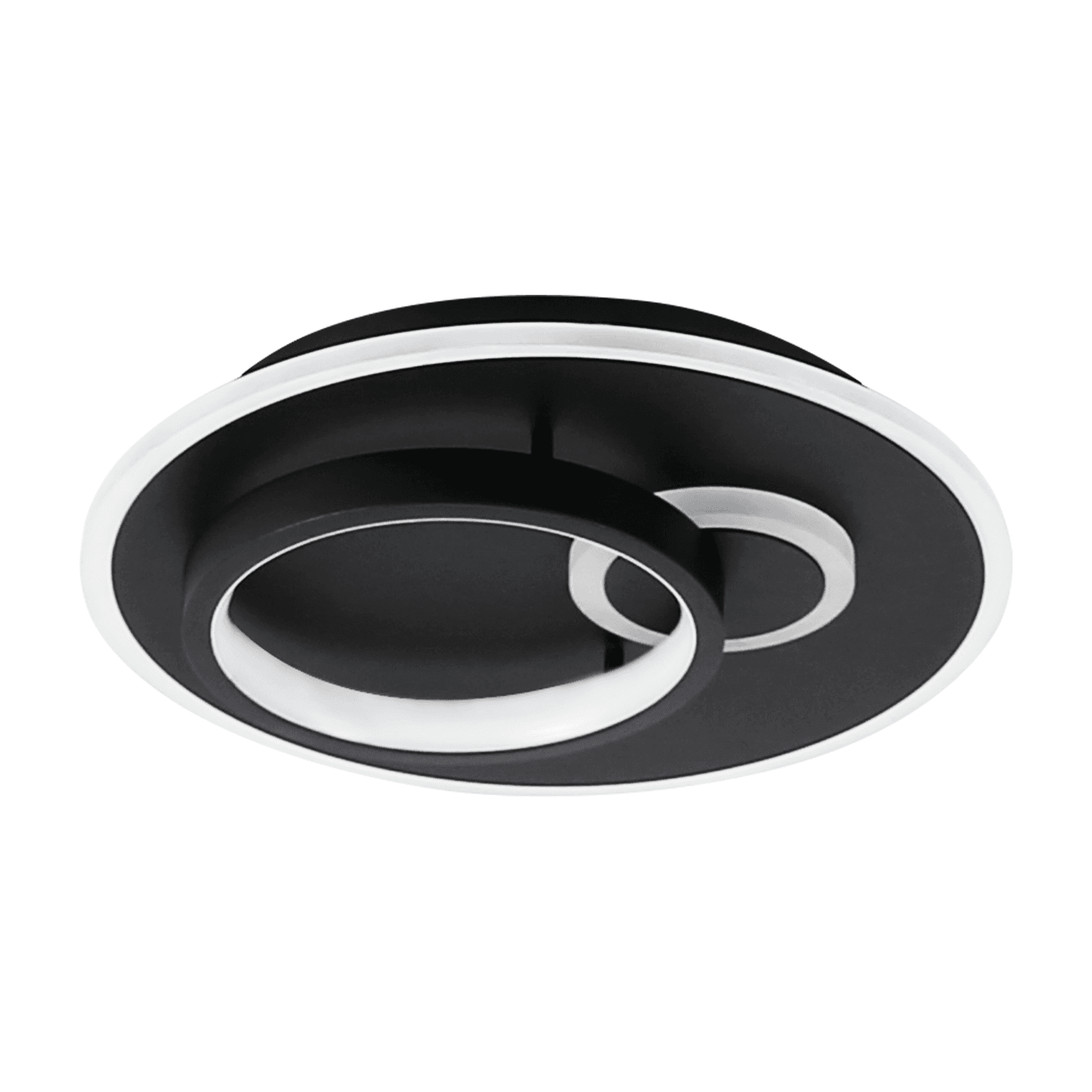 NETTLIFE LED - kattovalaisin olohuoneeseen, musta keittiön lamppu, 33 W, himmennettävä, kaukosäätimellä, moderni design - lamppu, pyöreä