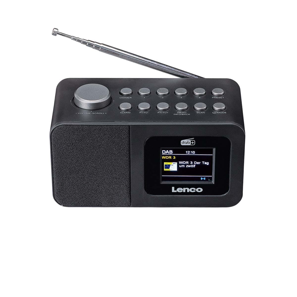 Herätyskello-radio Bluetooth/DAB+/FM, Malli CR-625 LCD-näytöllä ja Antennilla