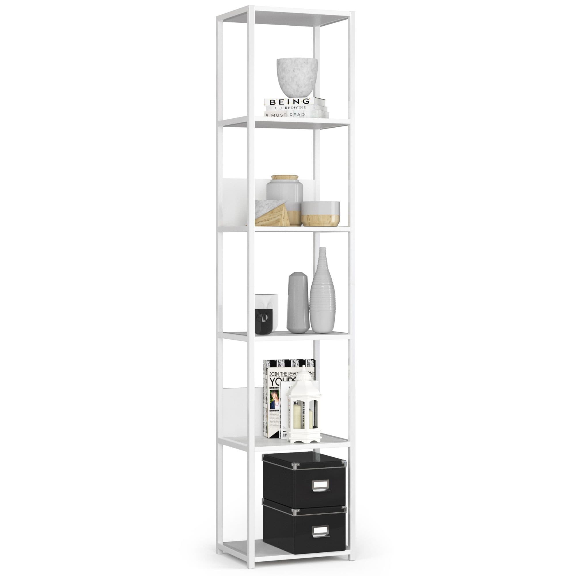Akord Metallihylly Loft Valkoinen/Valkoinen 40x32x192 – Akord