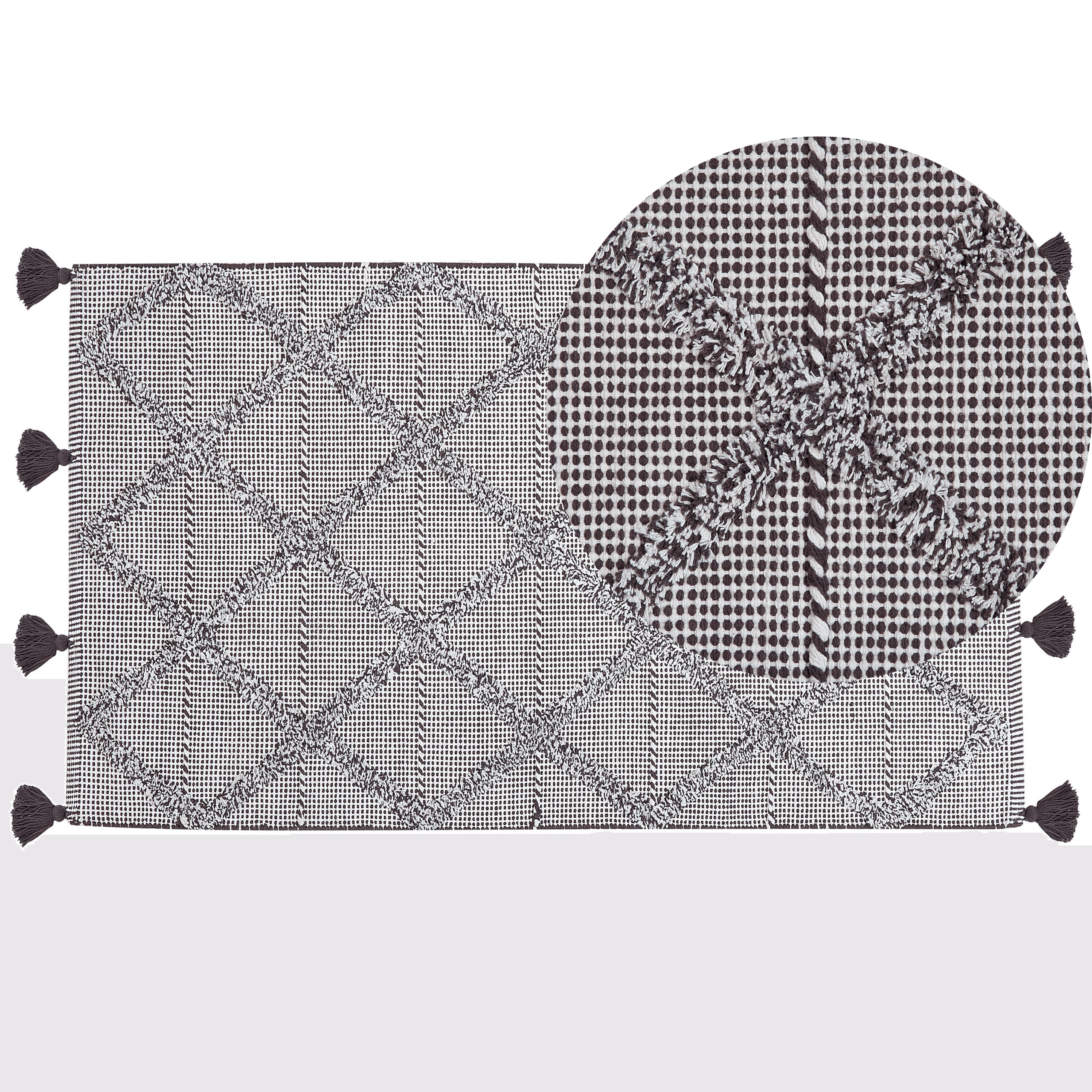 Matto TUZLA Ruskea 80 x 150 cm puuvilla