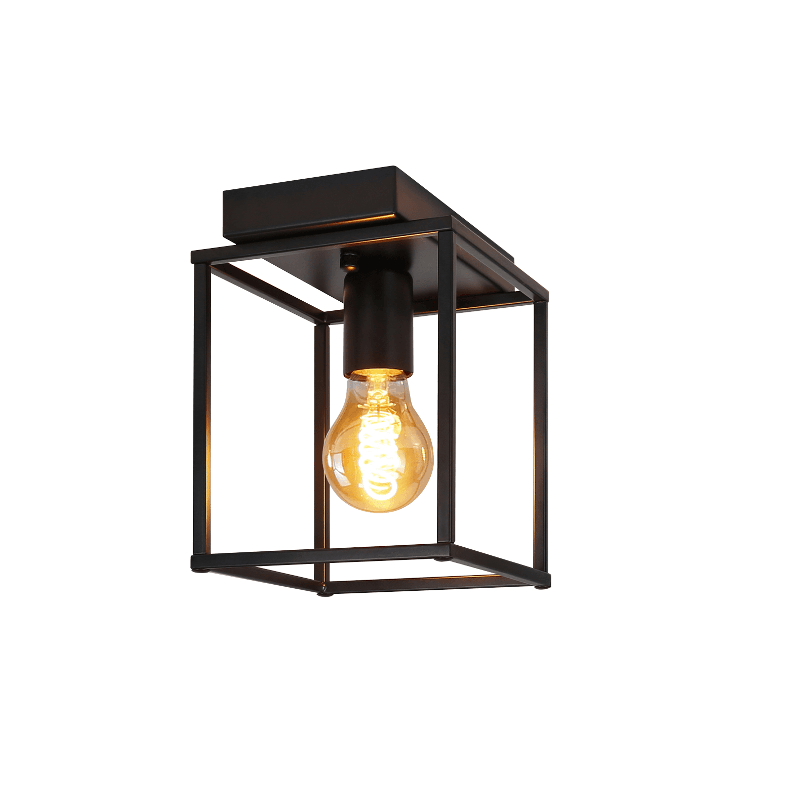 NETTLIFE Retro LED - kattovalaisin, musta teollinen Valaisin makuuhuoneeseen, olohuoneeseen vintage - metallivalaisin, eteiseen Keittiöön – Nettlife