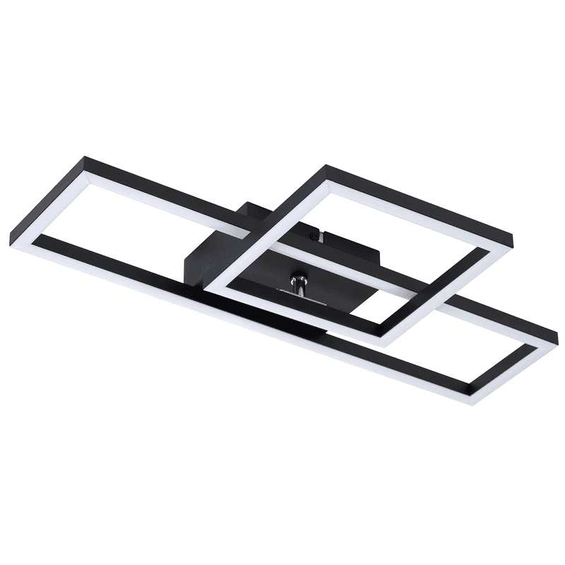 NETTLIFE LED - kattovalaisin, olohuoneen Kattovalaisin, 20W, lämmin Valkoinen, moderni, muotoilu, neliönmuotoinen, musta, lamppu – Nettlife