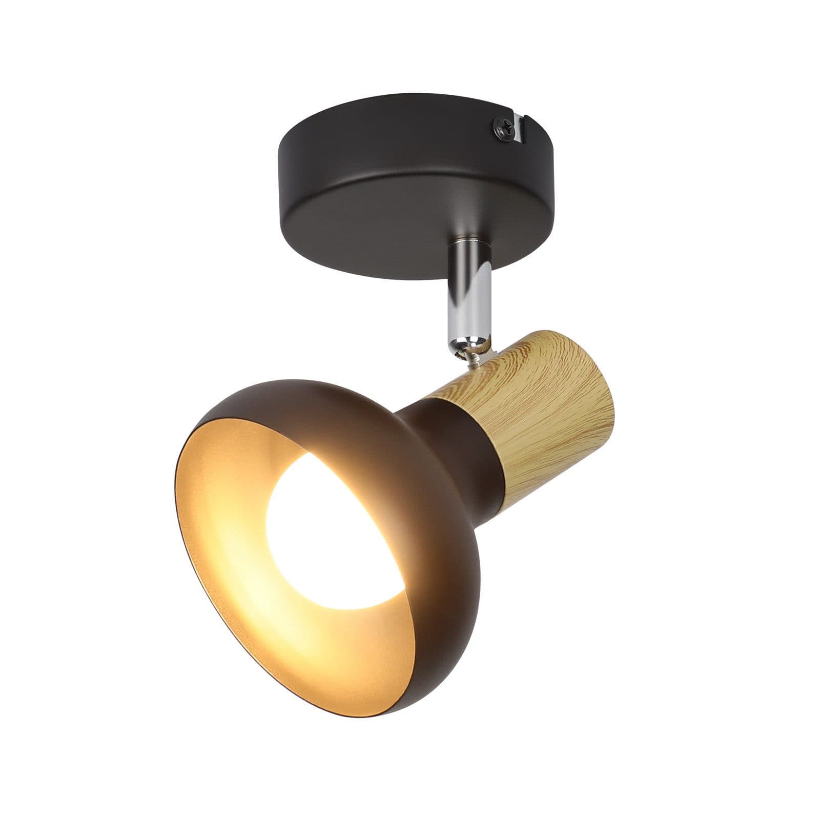 NETTLIFE Vintage - kattospottivalaisin E14 Industrial - rautavarjostin Kääntyvä kohdevalaisin makuuhuoneeseen, käytävään, olohuoneeseen – Nettlife